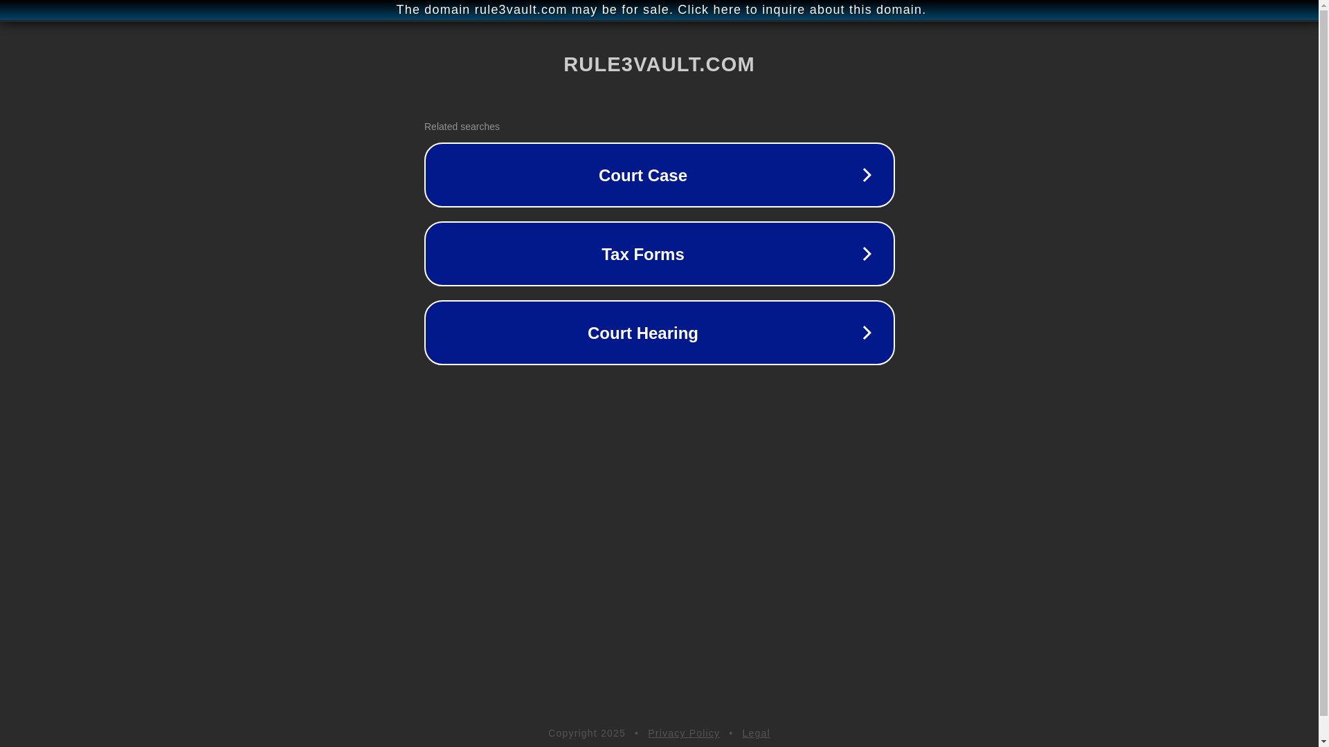website screenshot of https://rule3vault.com/