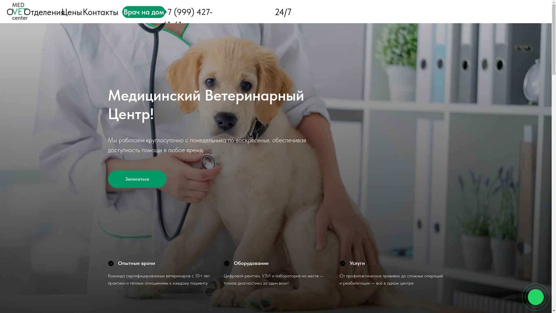 website screenshot of https://med-vet-centr.ru/