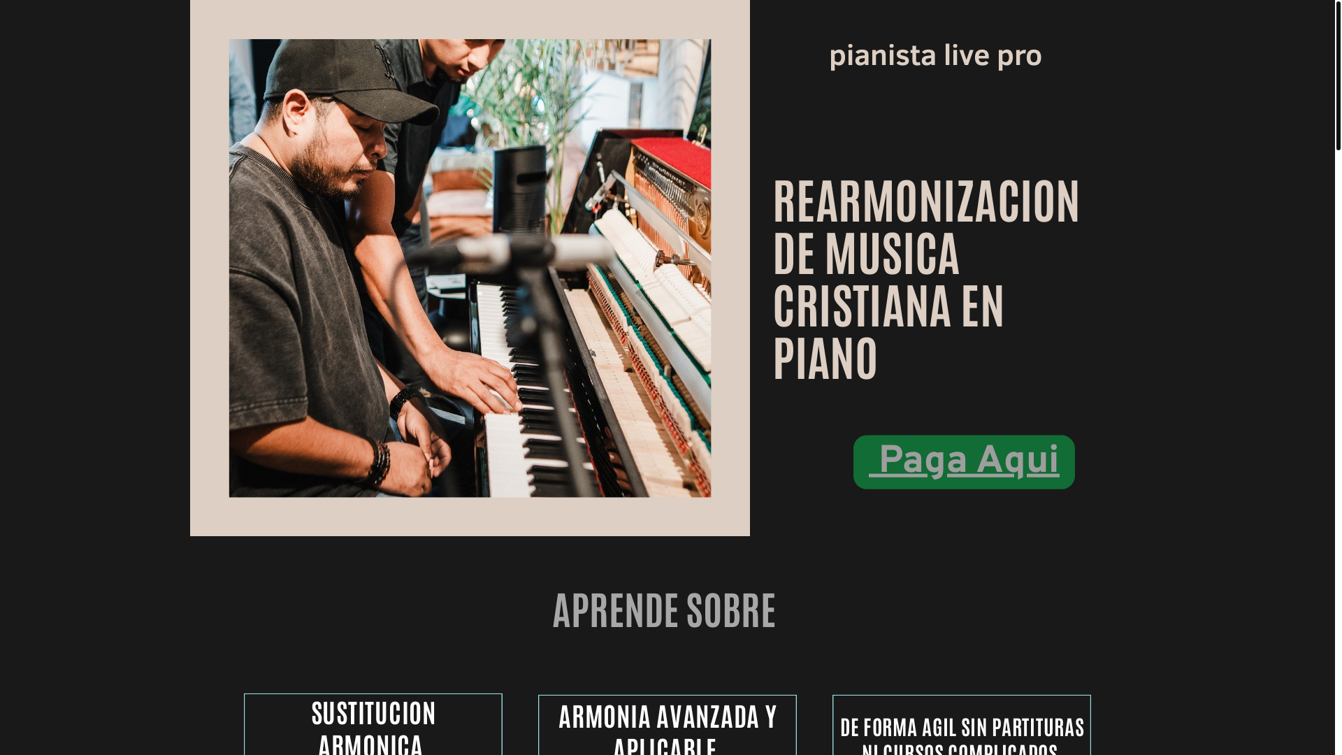 website screenshot of https://pianolivepro.lat/