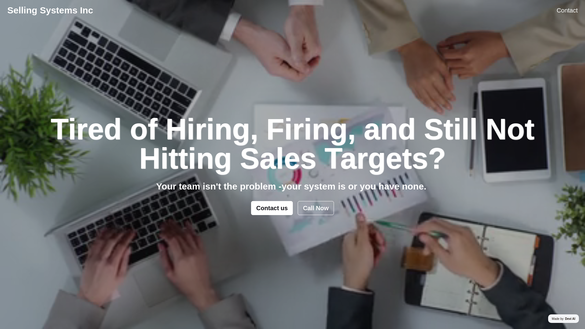 website screenshot of https://sellingsystemsinc.pages.dev/