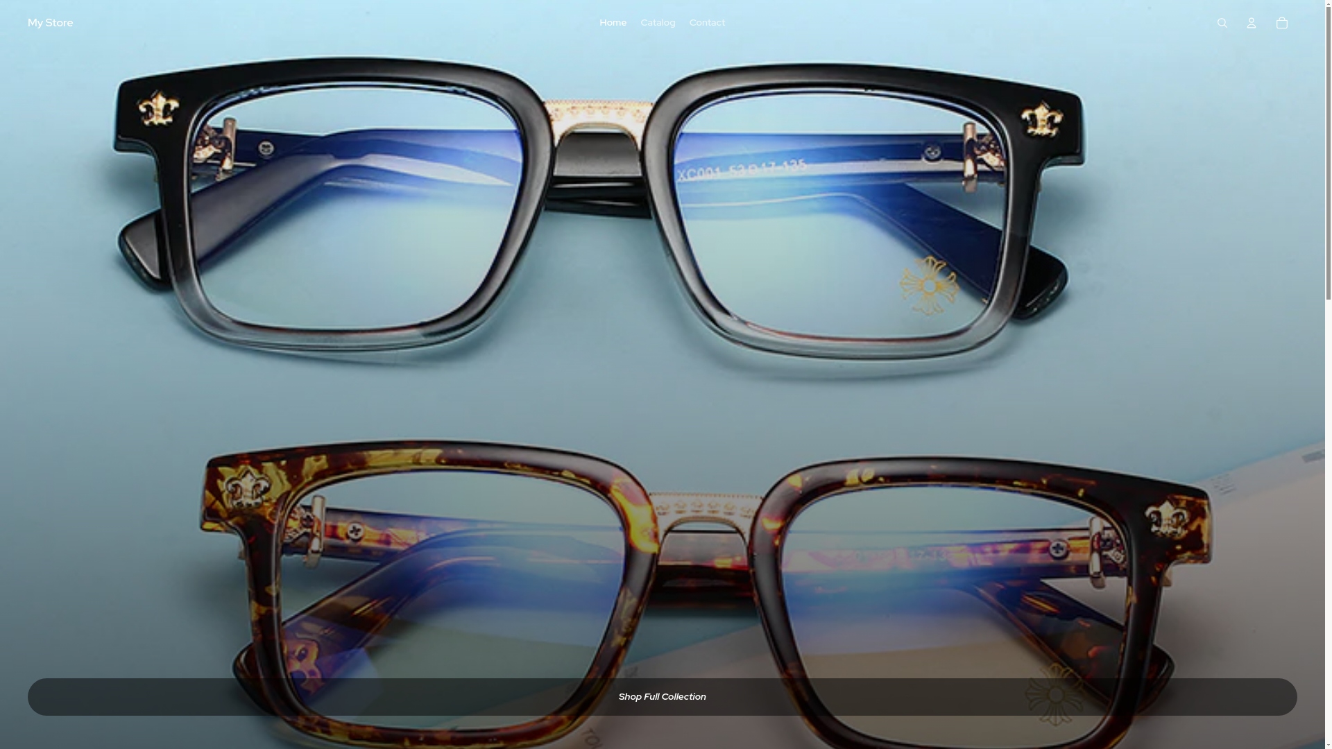 website screenshot of https://sevencoglasses.shop/