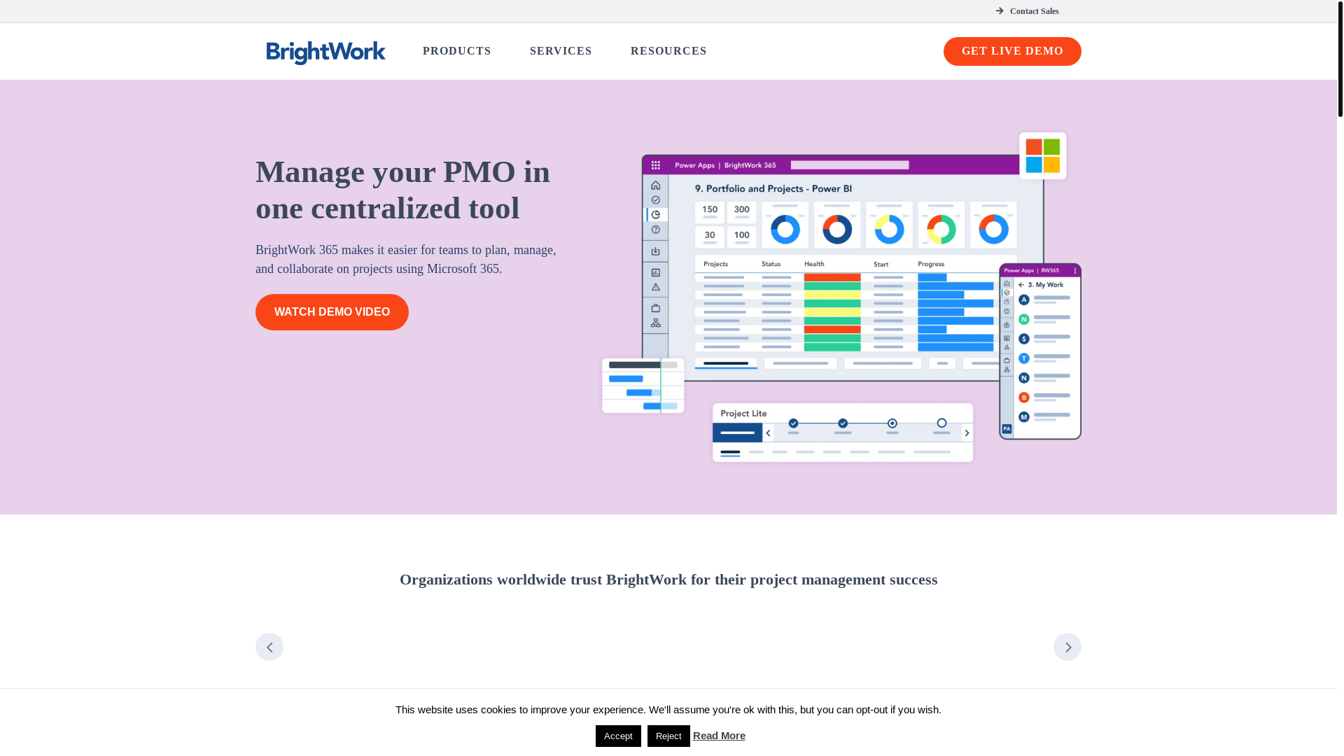 website screenshot of https://brightworkteam.com/