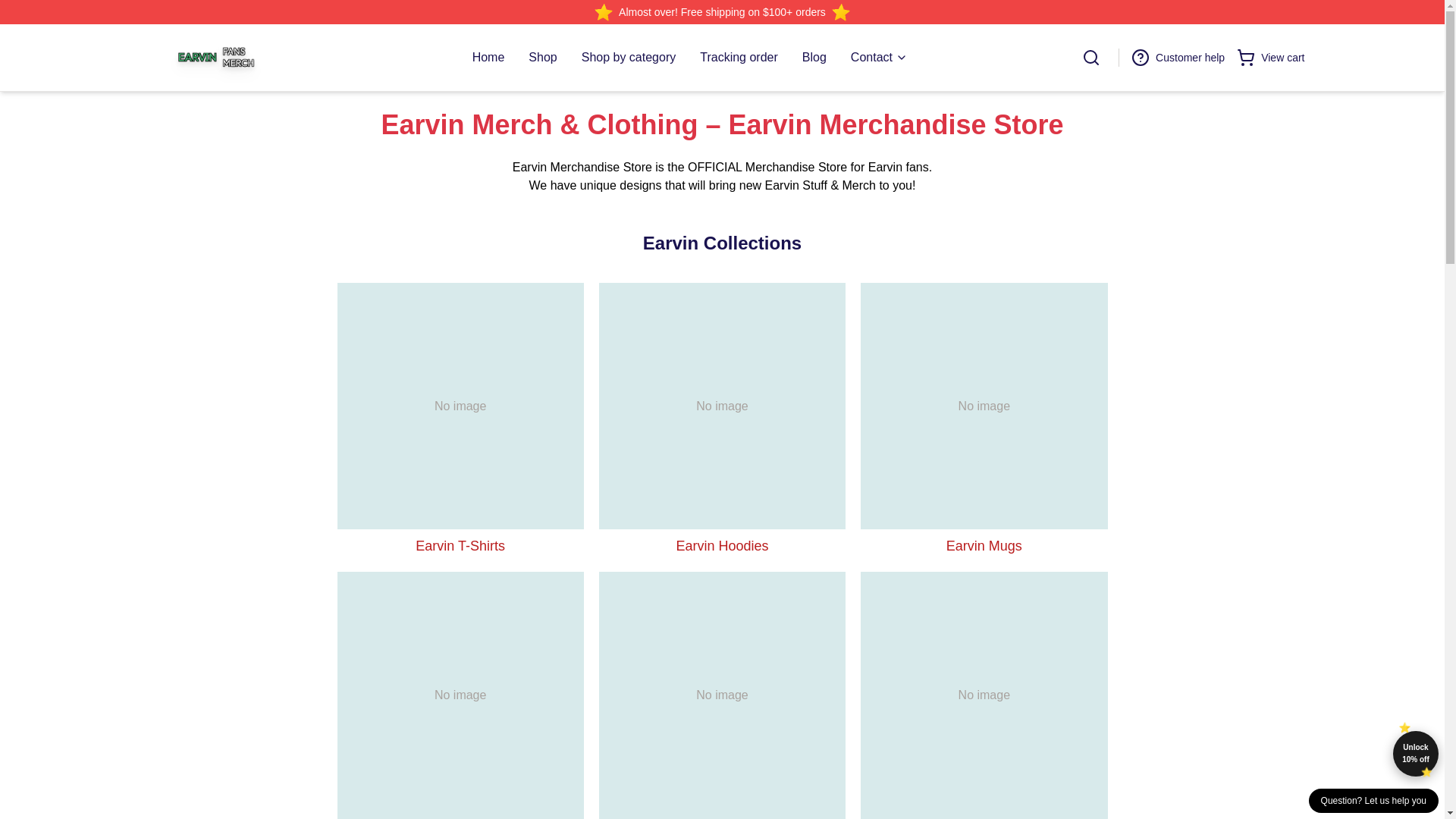website screenshot of https://earvin.shop/