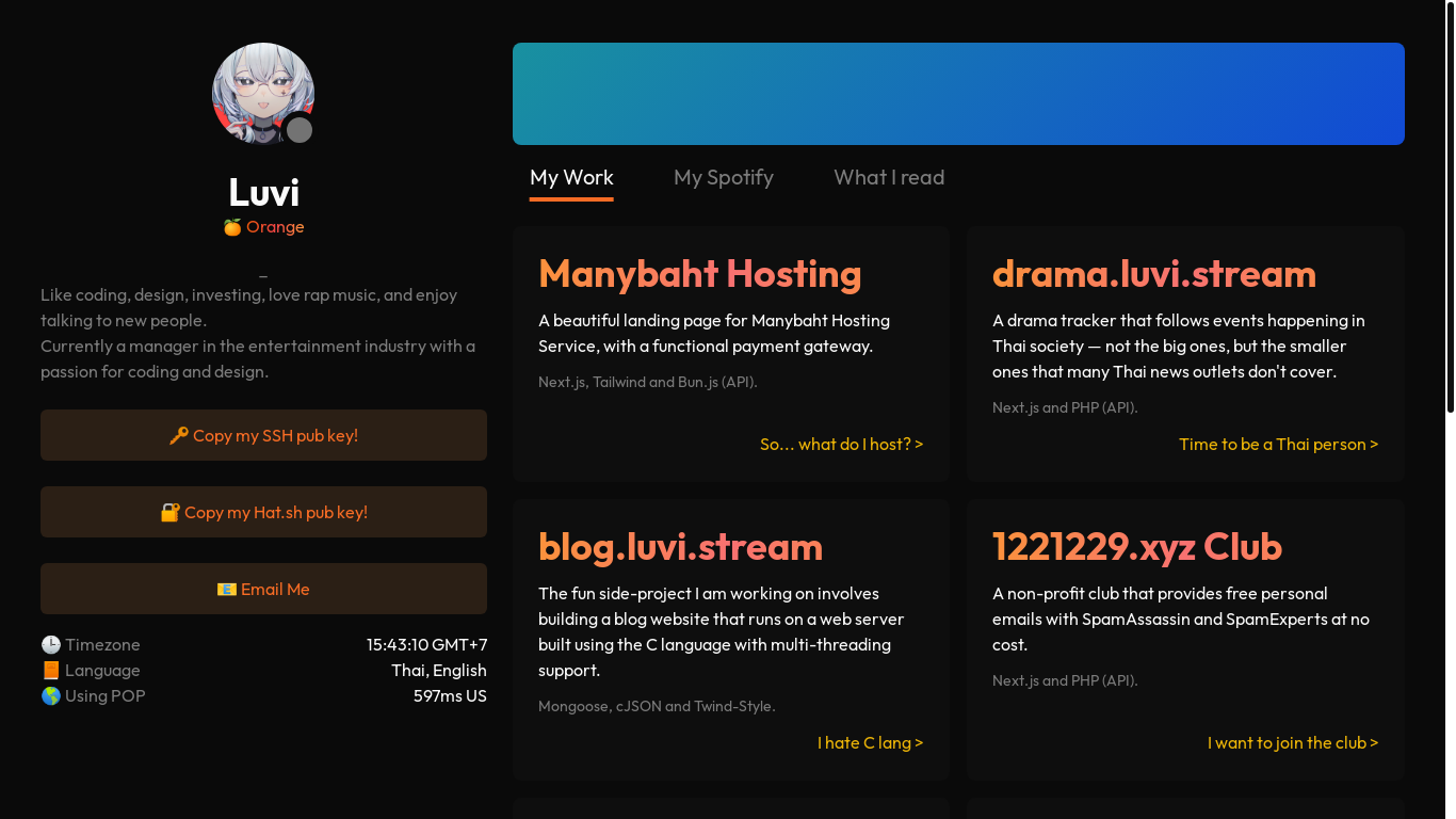 website screenshot of https://nextjs-myhomepage.pages.dev/