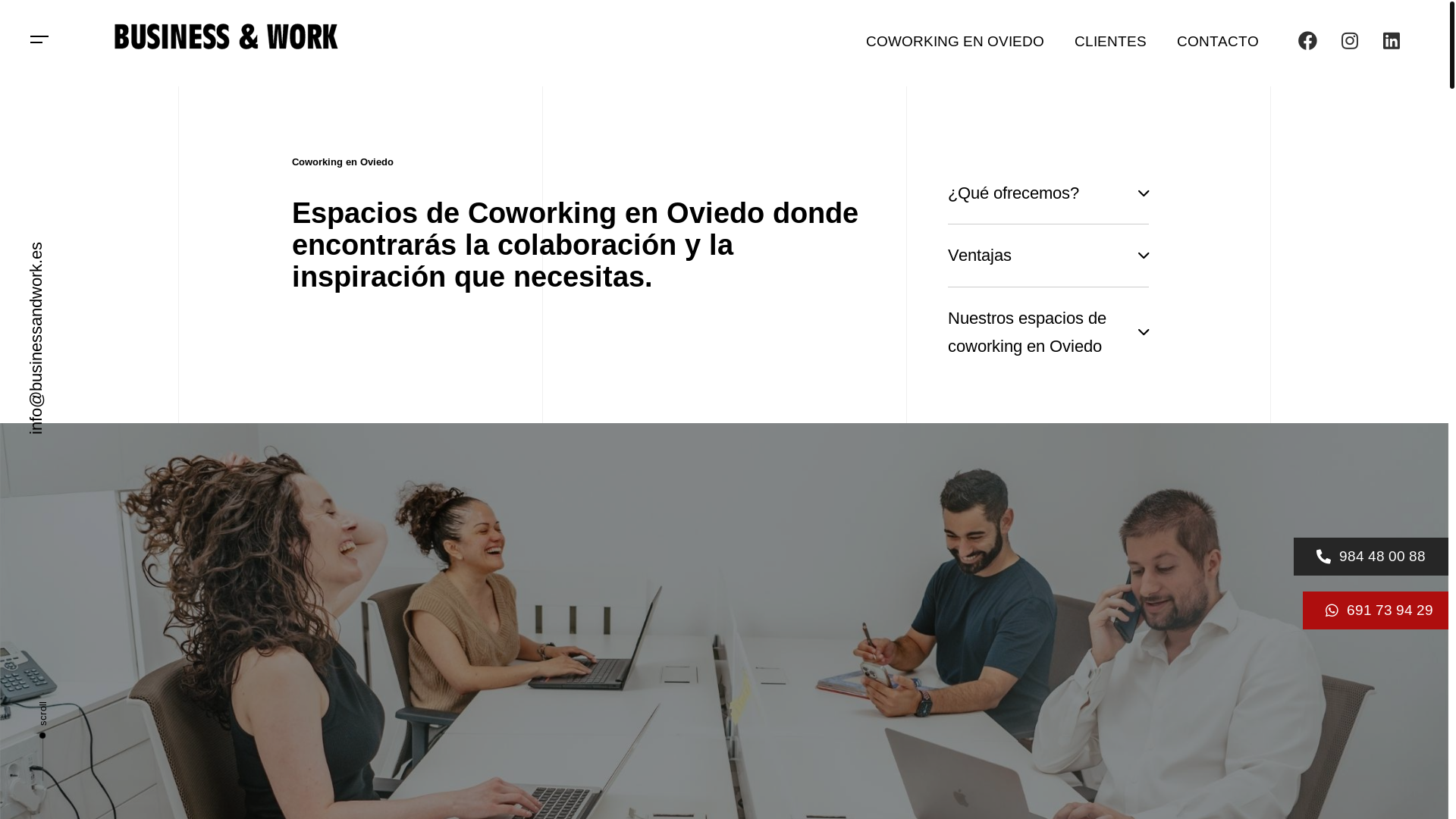 website screenshot of https://coworkingoviedo.es/