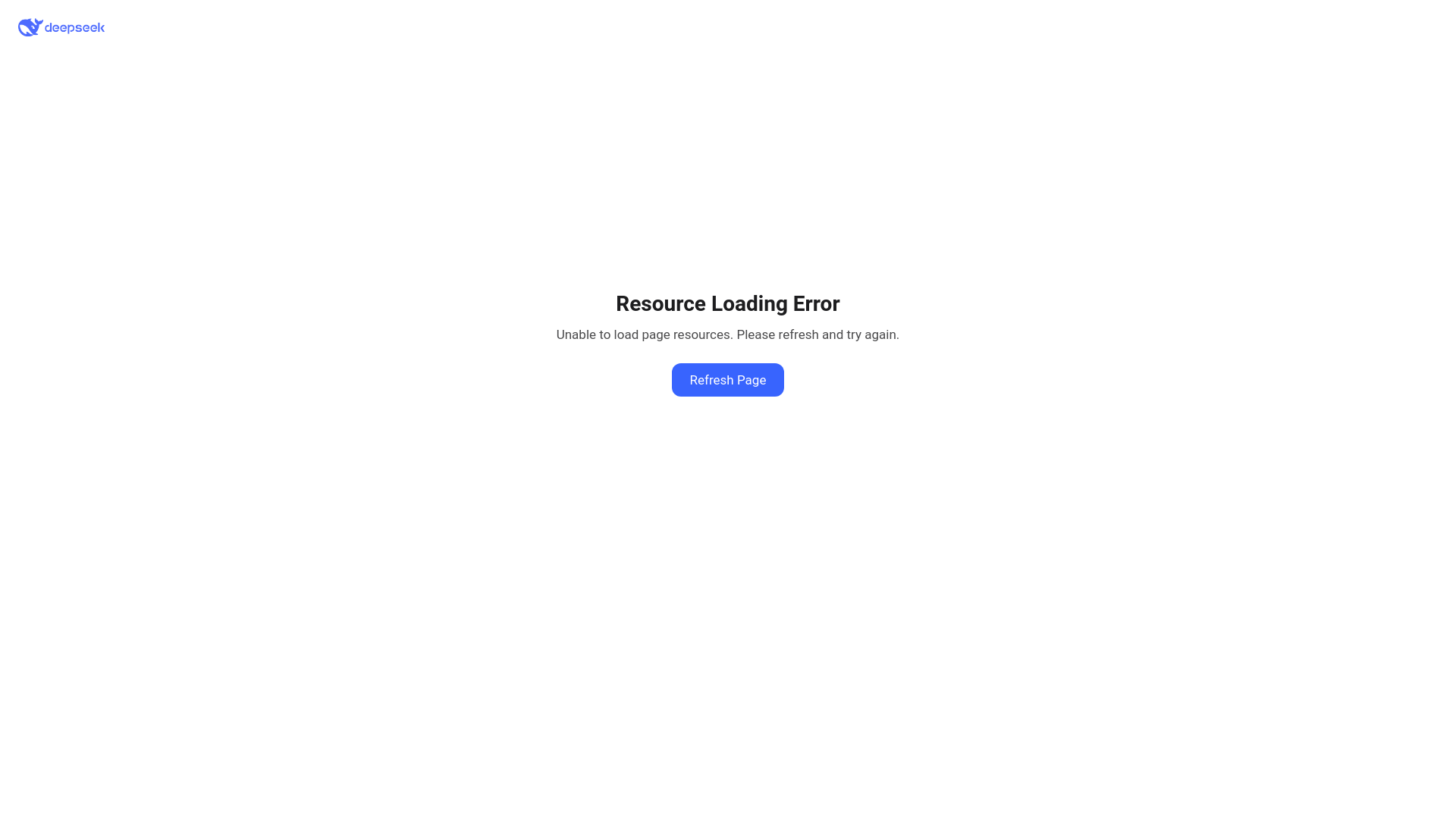 website screenshot of https://chat.deepseek.com/