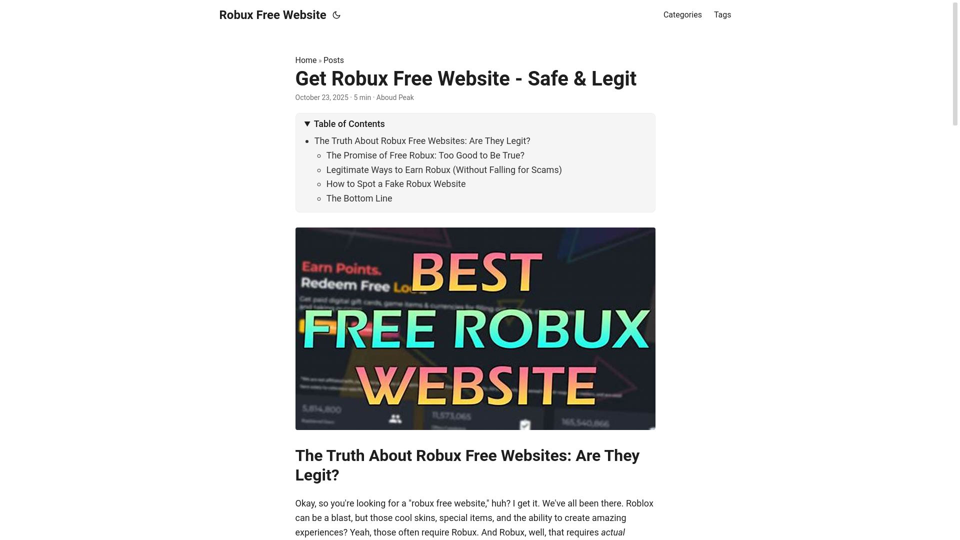 website screenshot of https://robux-free-website.pages.dev/
