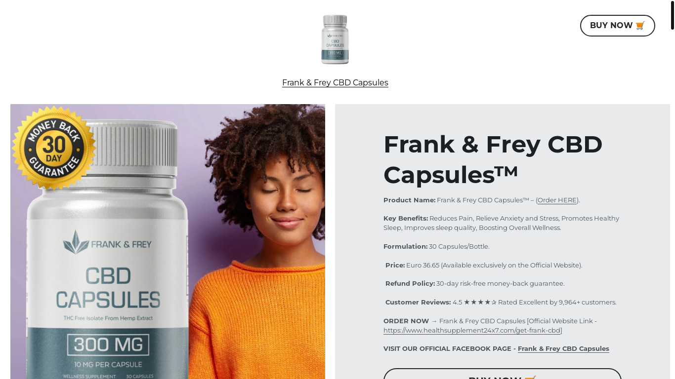 website screenshot of https://frank-and-frey-cbd-capsules.mystrikingly.com/