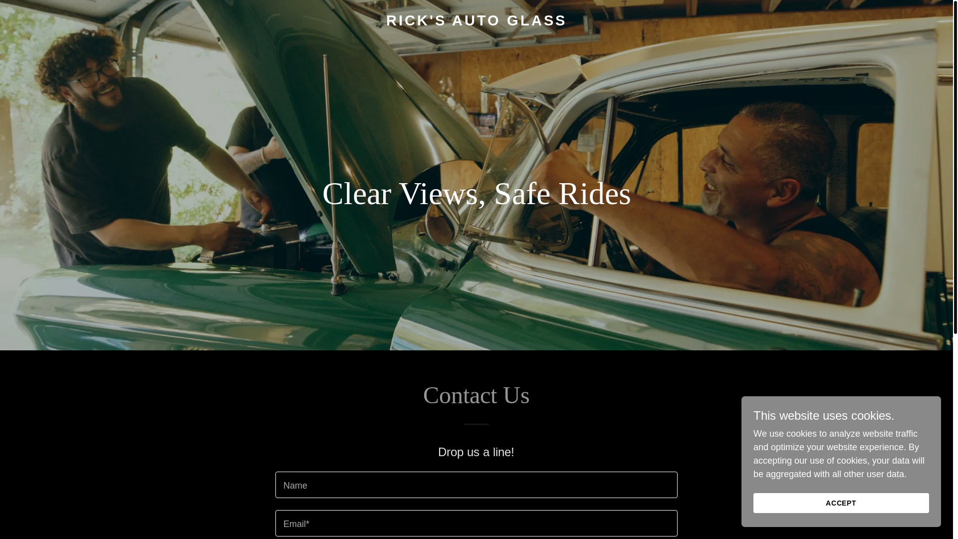 website screenshot of https://ricksautoglassbrentwood-franklintn.com/
