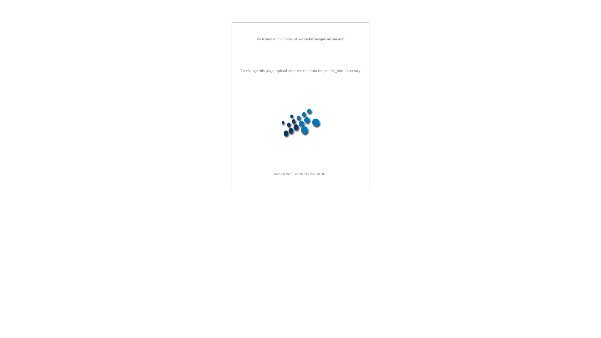 website screenshot of https://warsztatowaporadnia.ovh/