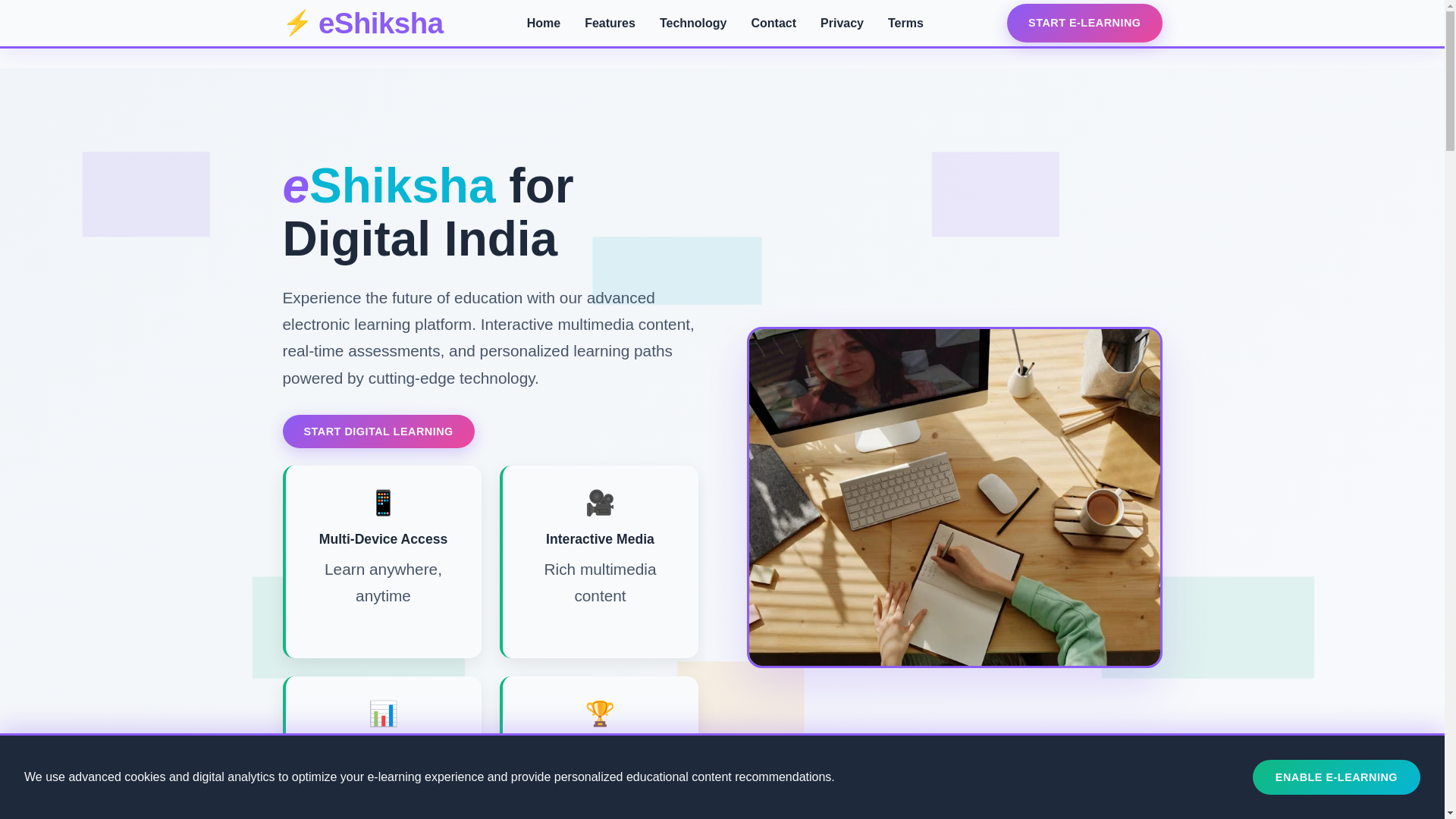 website screenshot of https://eshiksha.uk/