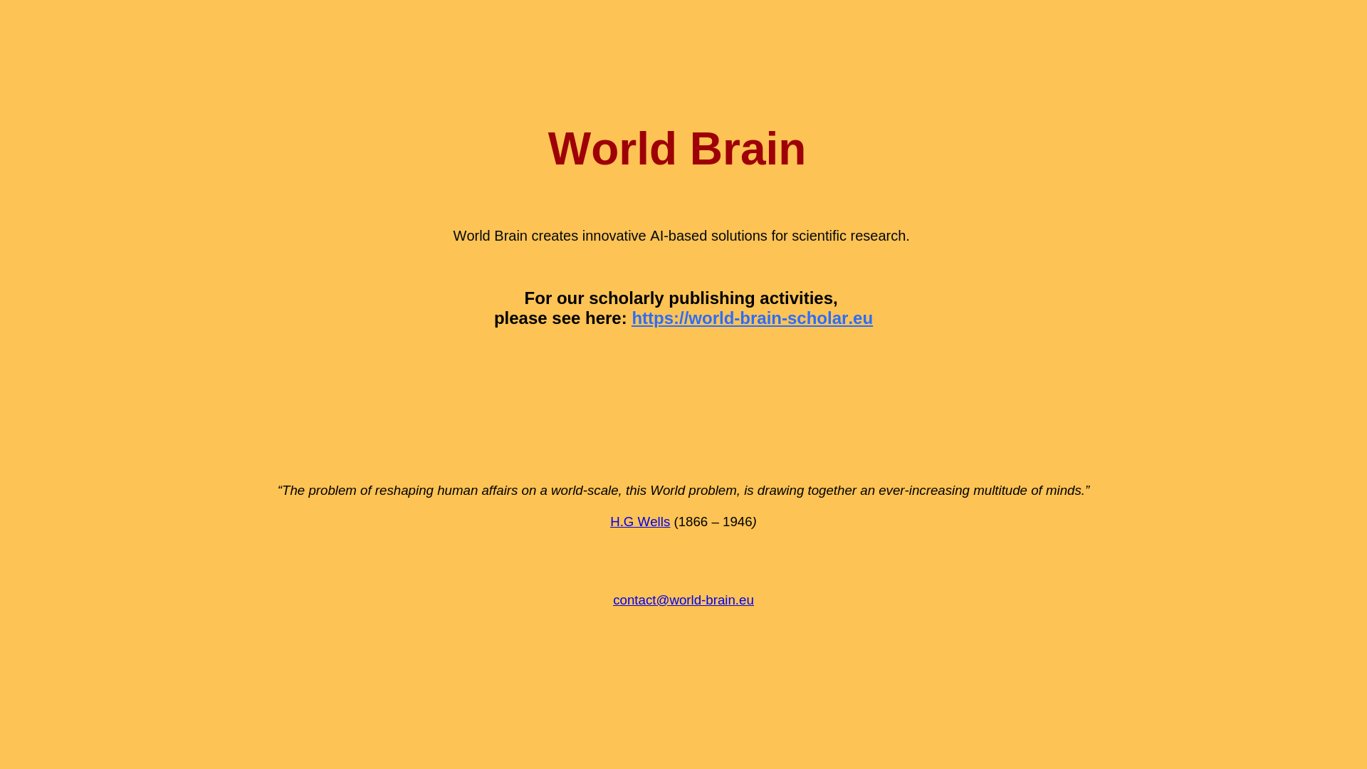 website screenshot of https://world-brain.ai/