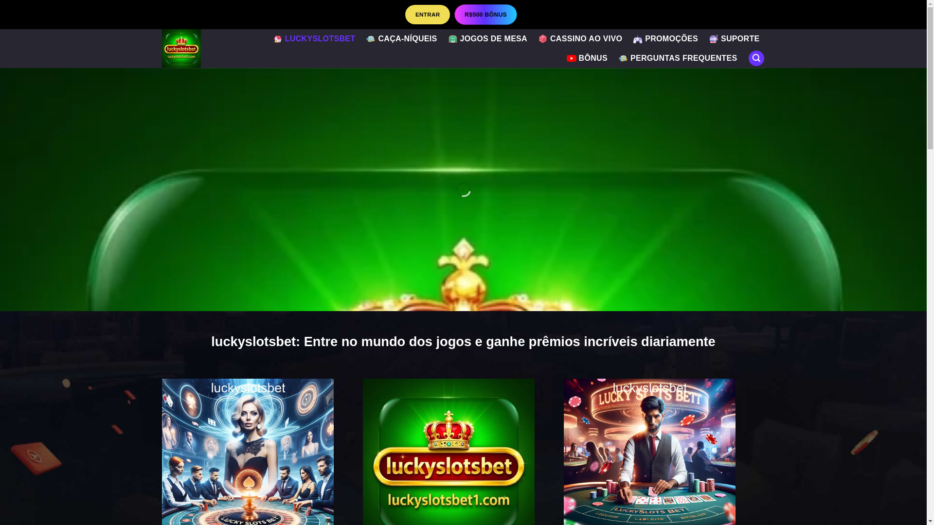 website screenshot of https://luckyslotsbet1.com/