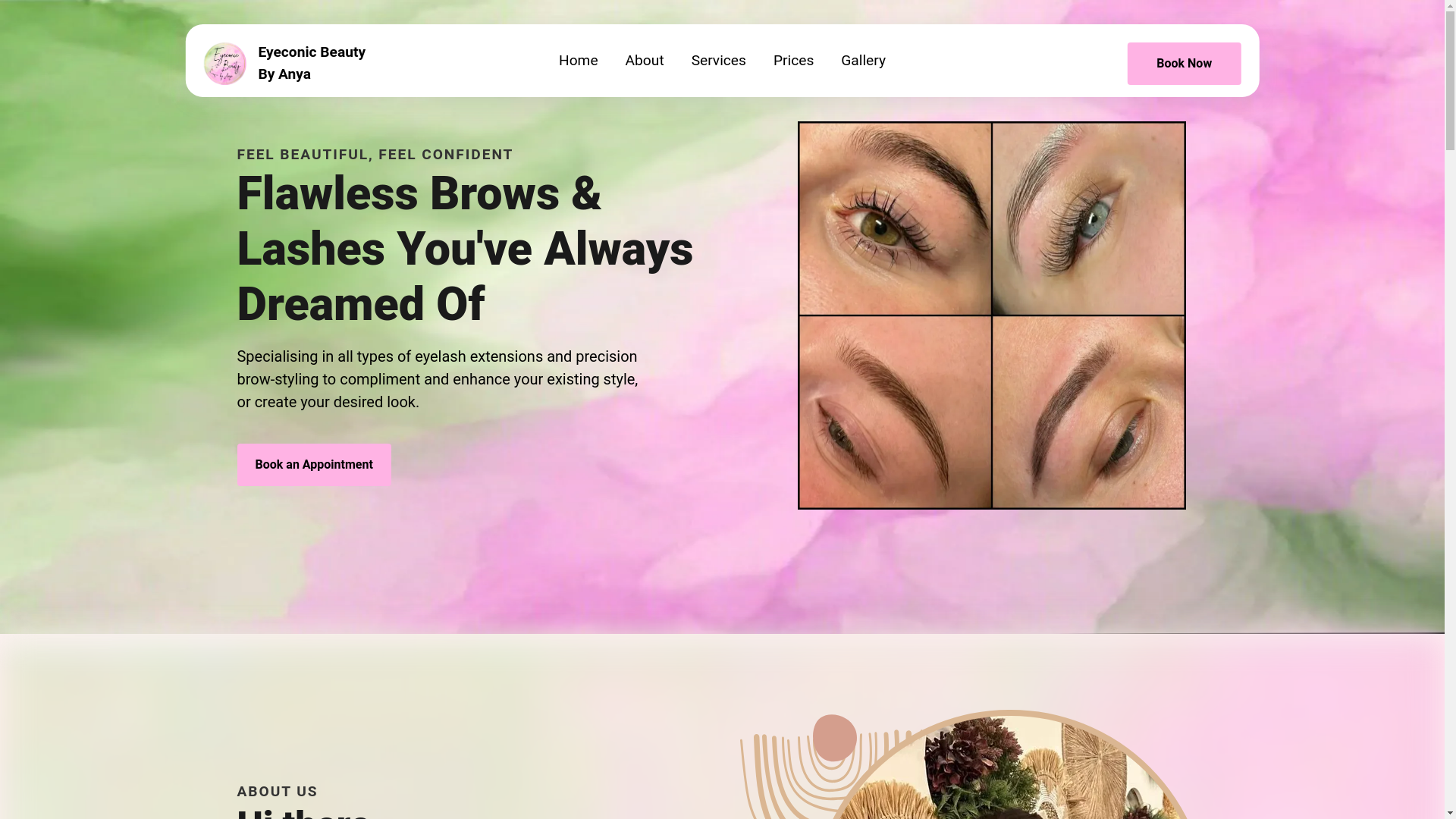 website screenshot of https://eyeconic-beauty.pages.dev/