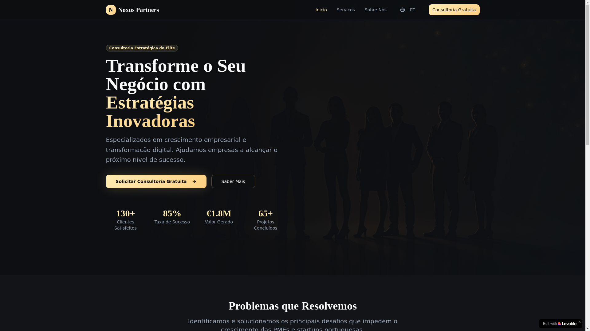 website screenshot of https://noxuspartners.com/