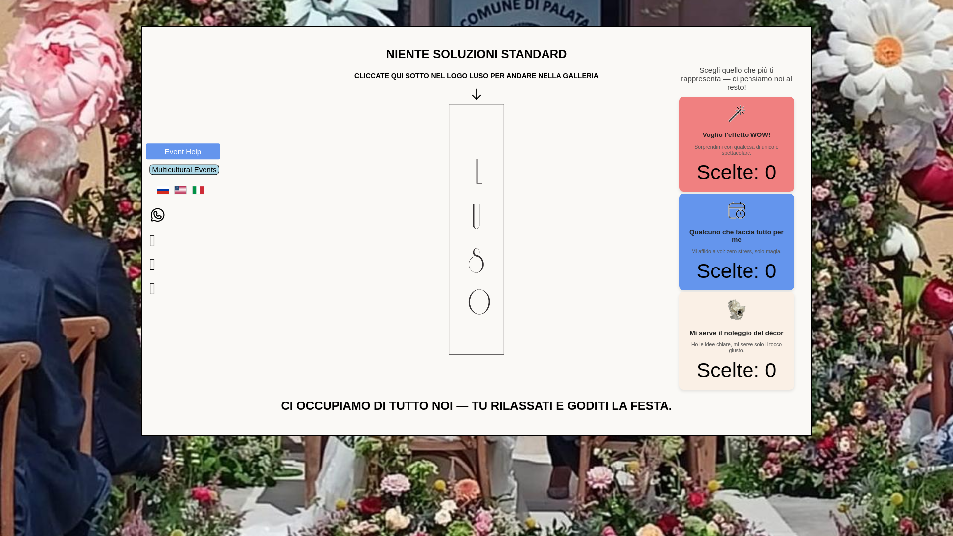 website screenshot of https://lusoeventi.it/