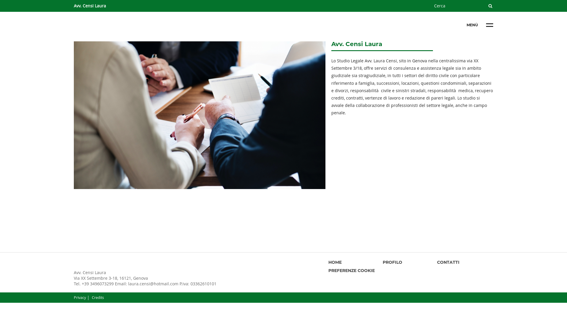website screenshot of https://studiolegaleavvlauracensi.it/