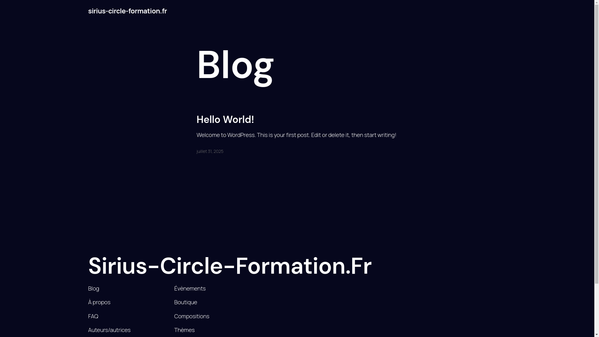 website screenshot of https://sirius-circle-formation.fr/