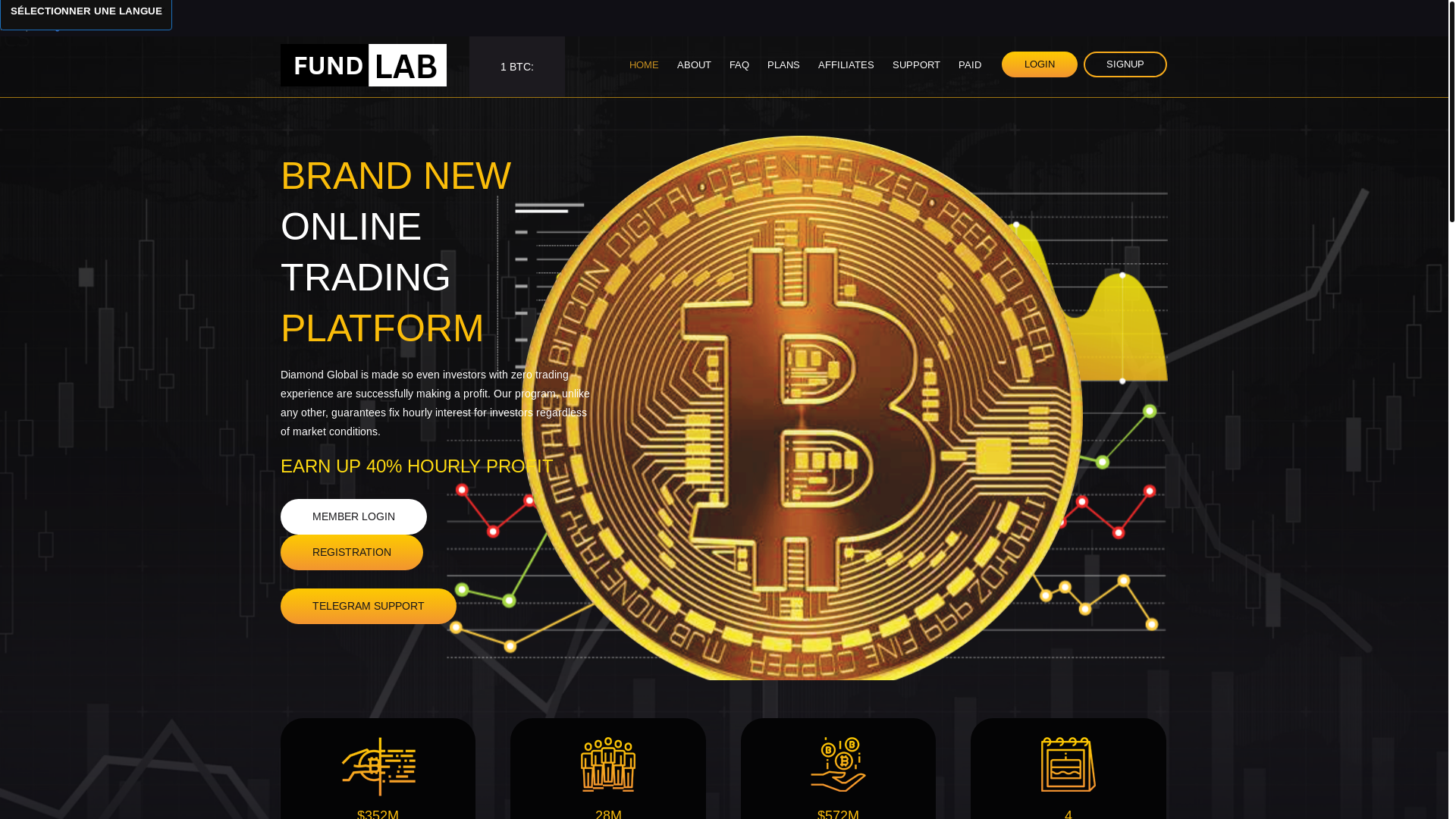 website screenshot of http://diamondglobal.live/