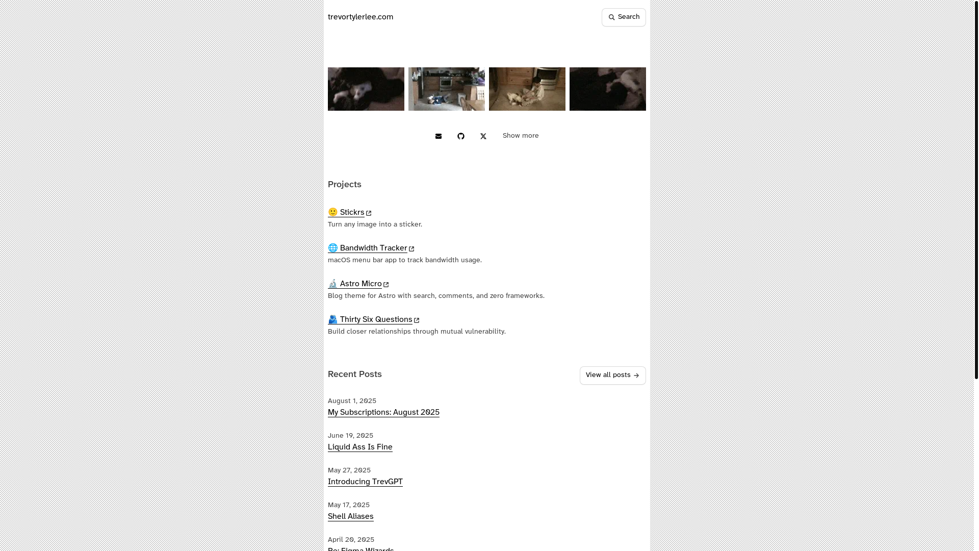 website screenshot of https://trevortylerlee.pages.dev/
