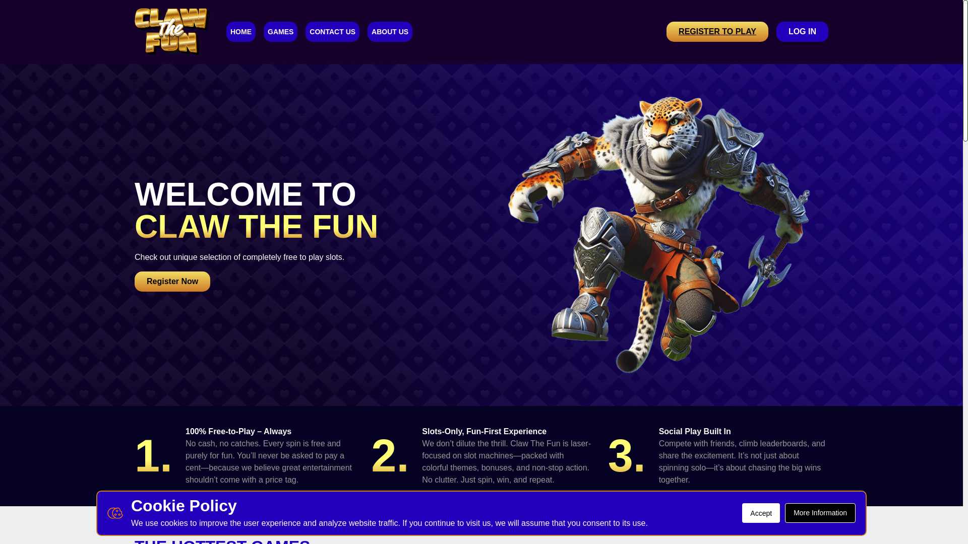 website screenshot of https://clawthefun.co/