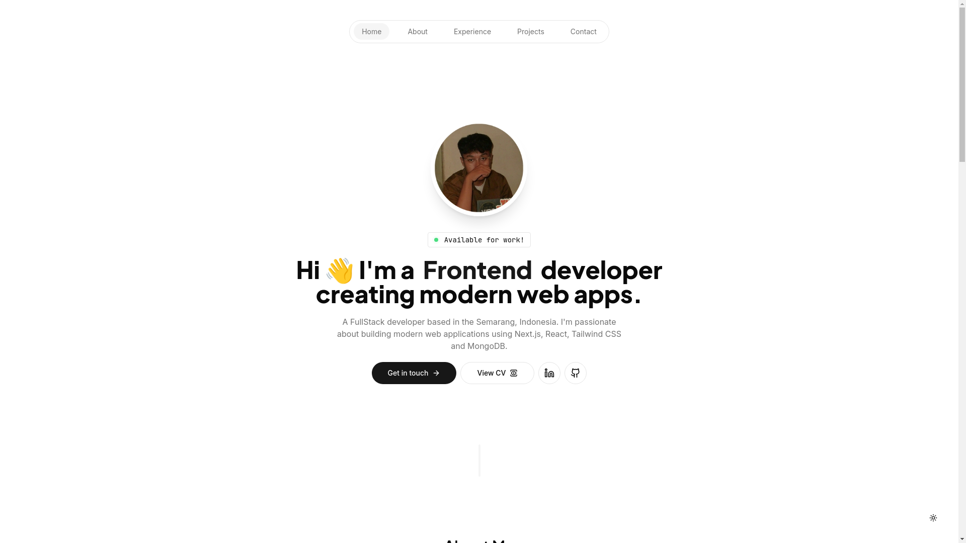 website screenshot of https://henqode.my.id/