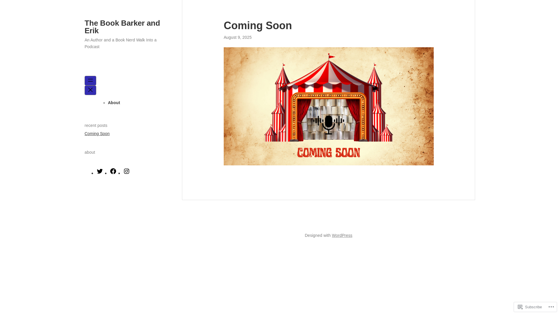 website screenshot of https://bookbarkerpod.com/
