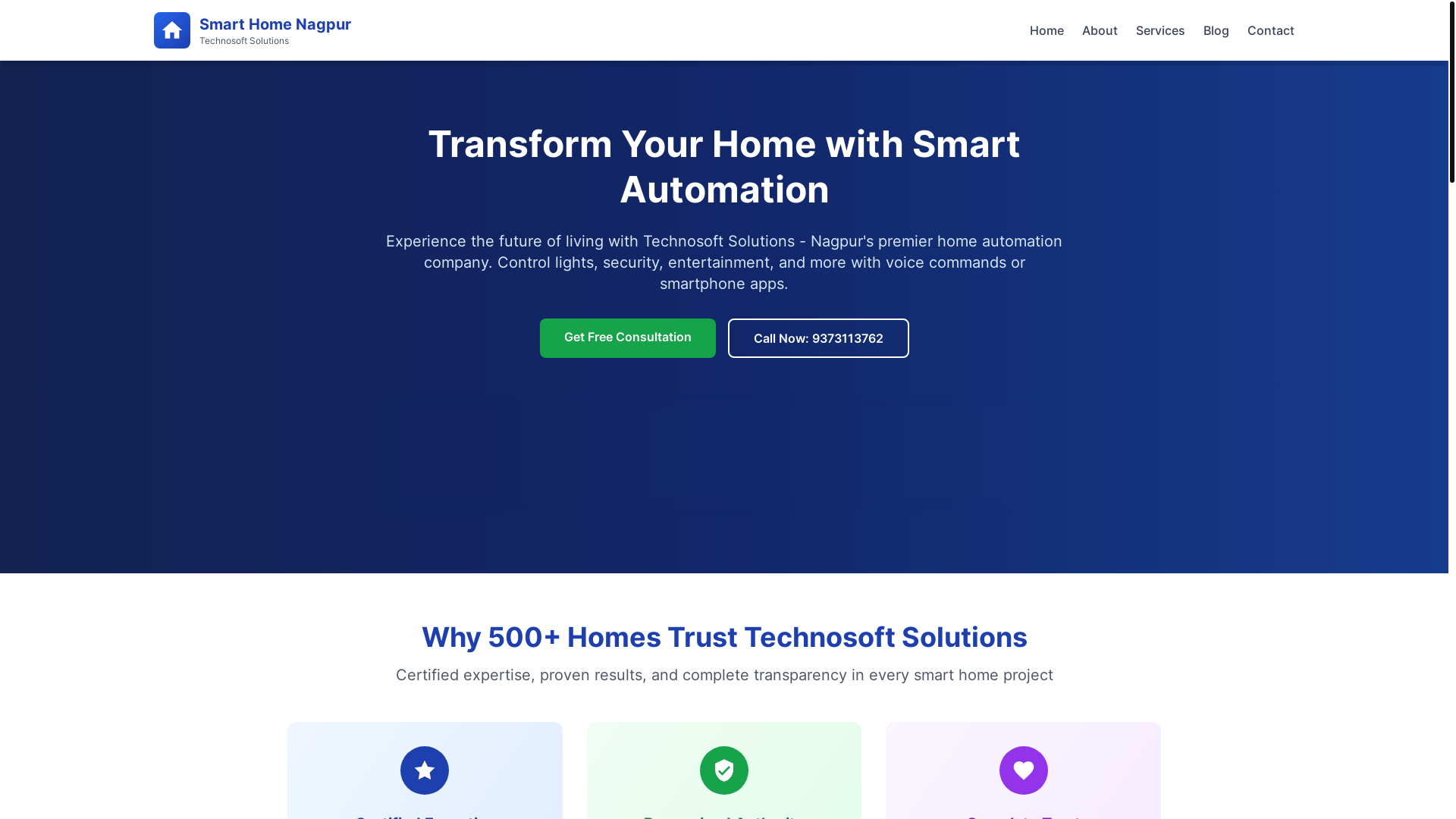 website screenshot of https://smart-home-automation-c0r.pages.dev/