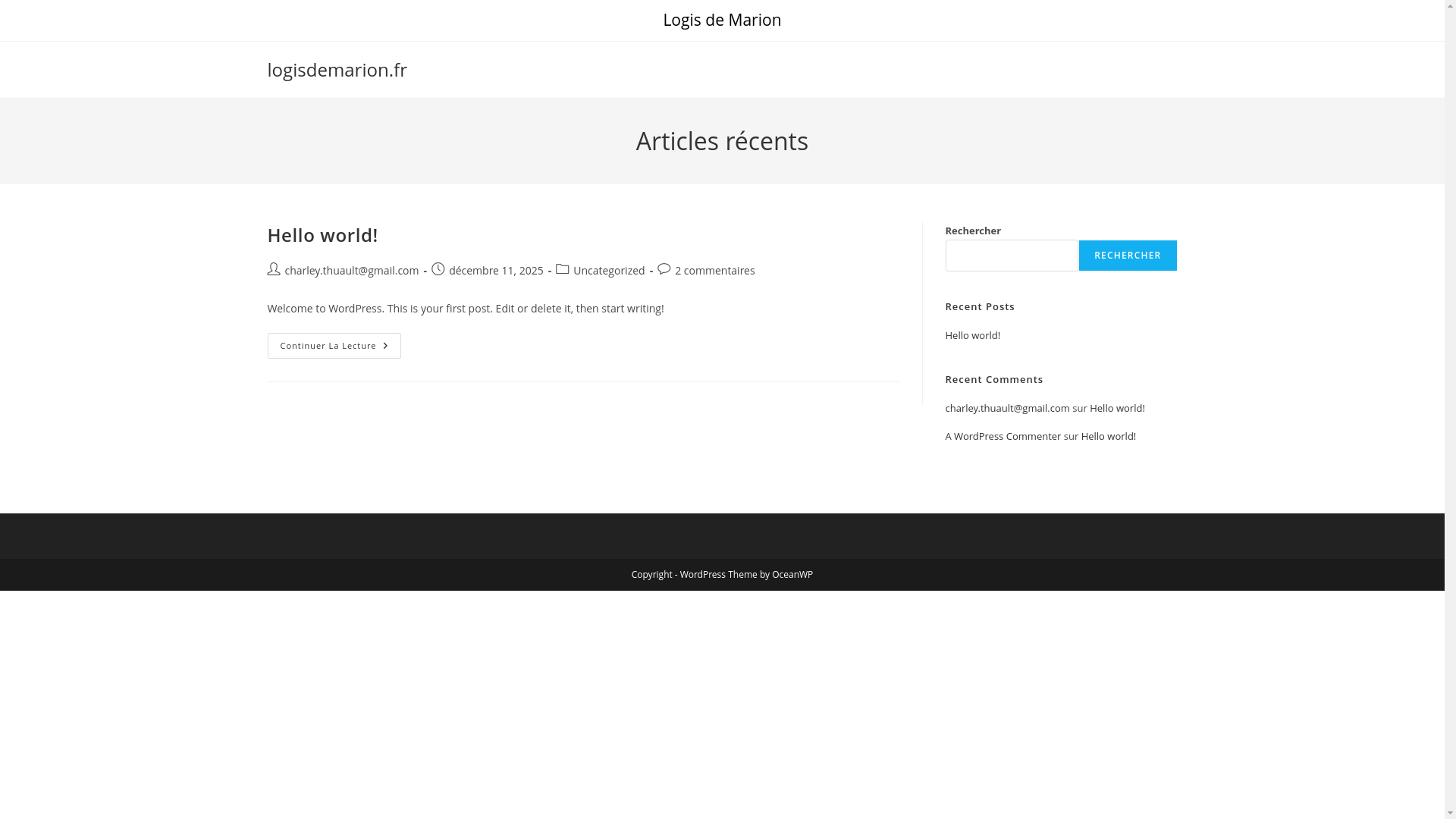 website screenshot of https://logisdemarion.fr/