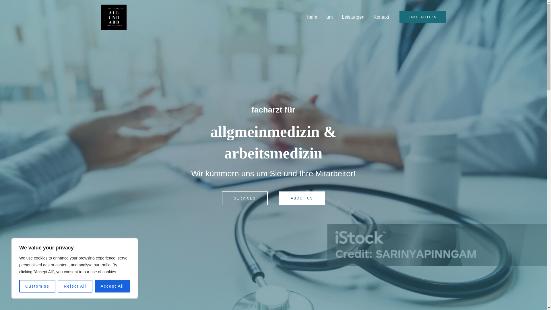 website screenshot of https://praxis-allgemeinmedizin-arbeitsmedizin.de/