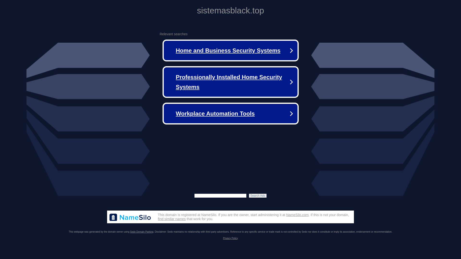 website screenshot of https://sistemasblack.top/