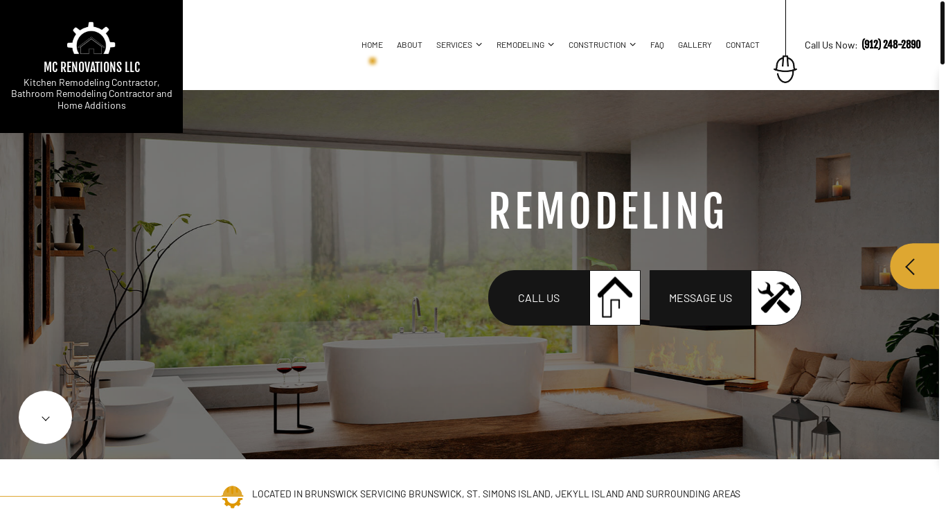 website screenshot of https://mcrenovationsllc.com/