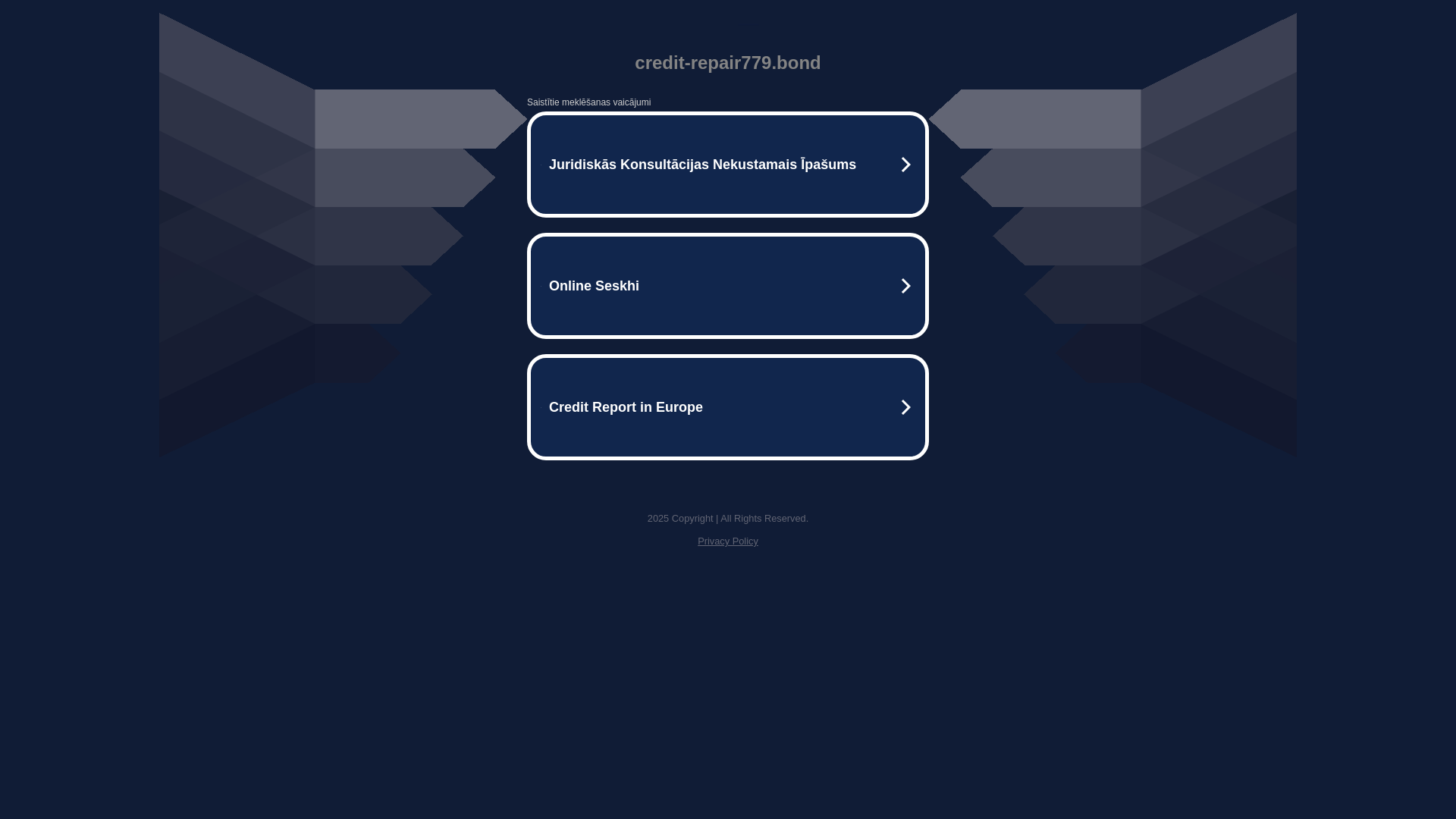 website screenshot of https://credit-repair779.bond/