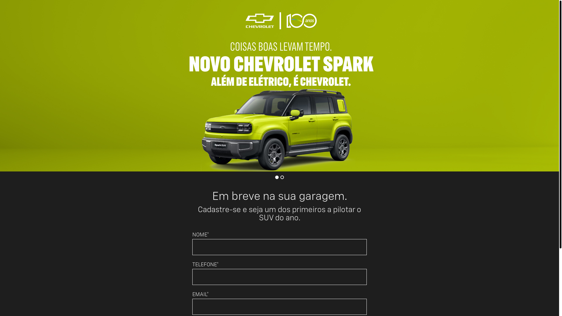 website screenshot of https://eletricoschevrolet.com.br/