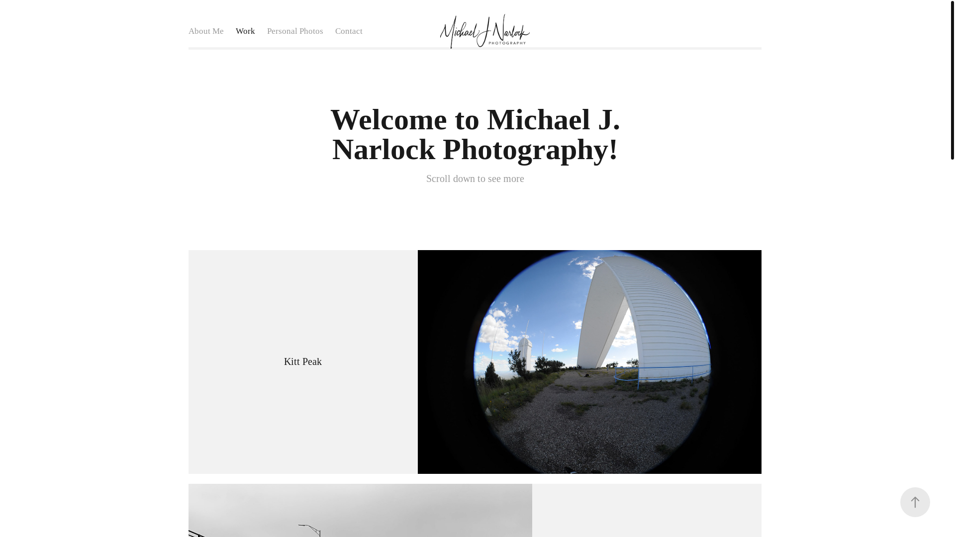 website screenshot of https://michaeljnarlock.photography/