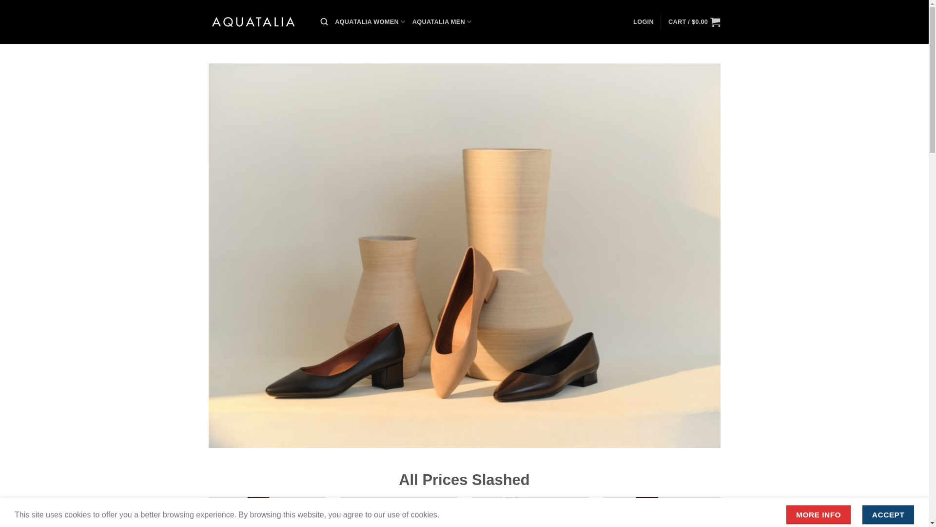 website screenshot of https://aquatalia-shoes.com/
