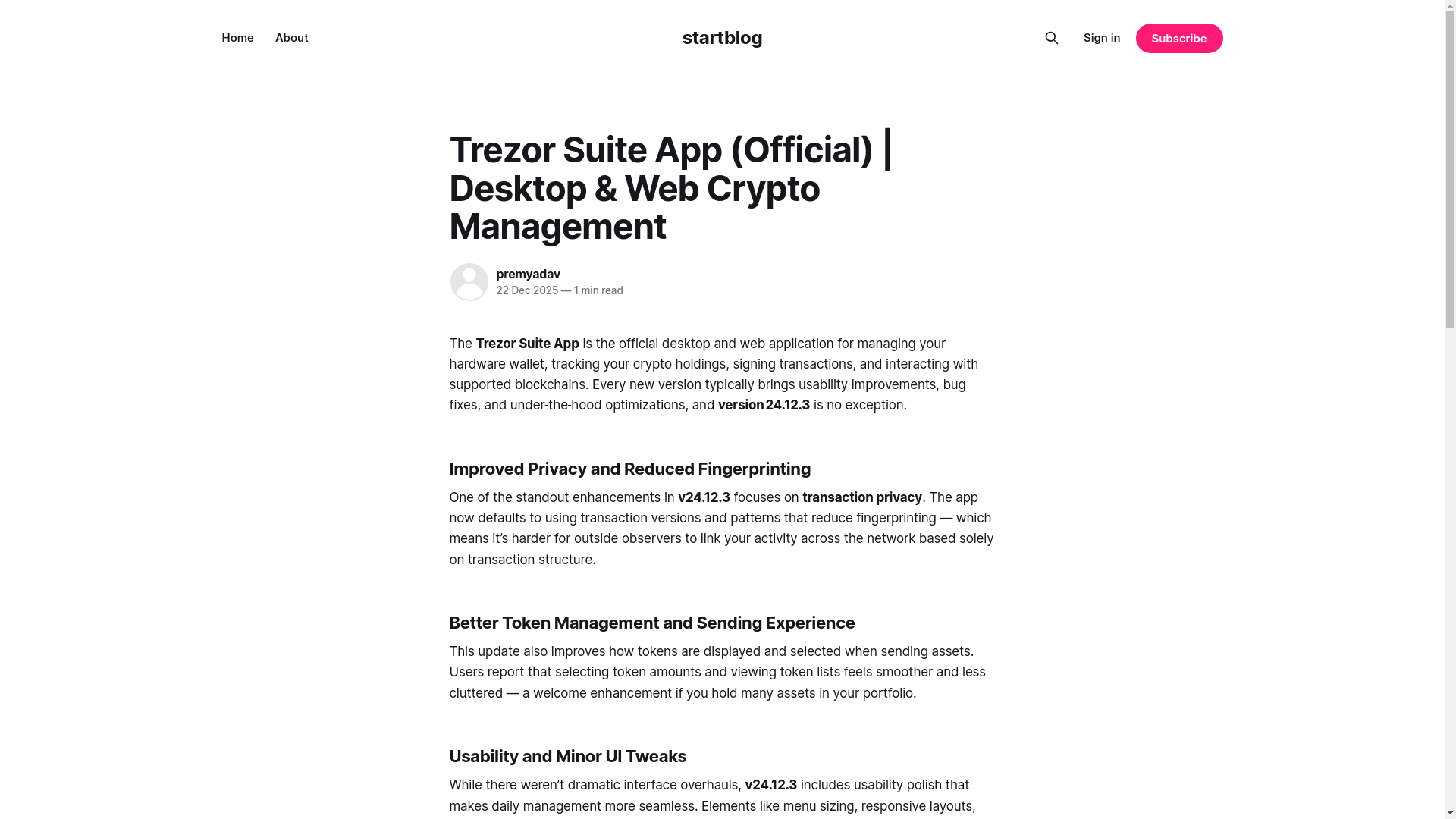 website screenshot of https://startblog.ghost.io/suite-en/