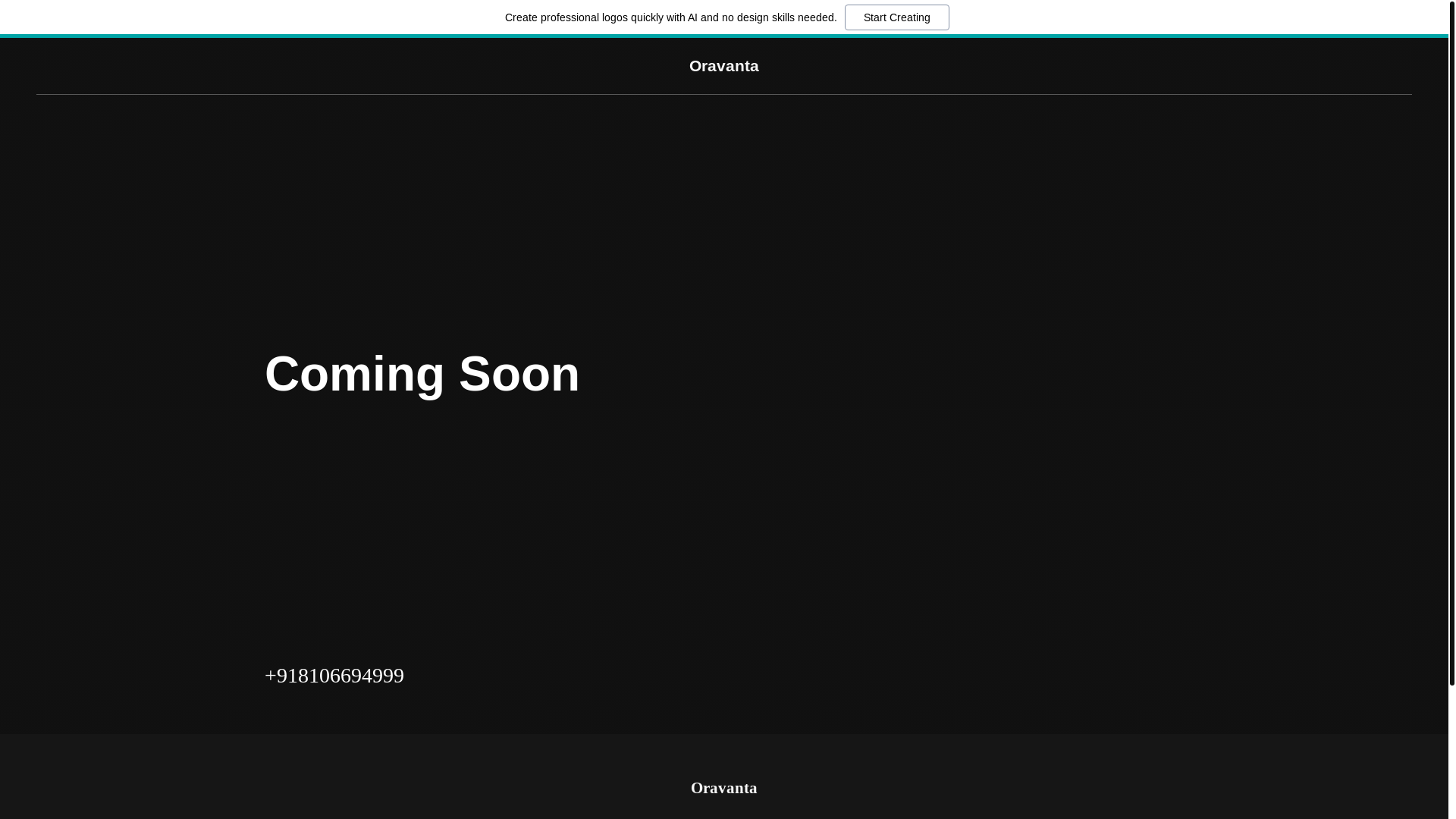 website screenshot of https://oravanta.in/