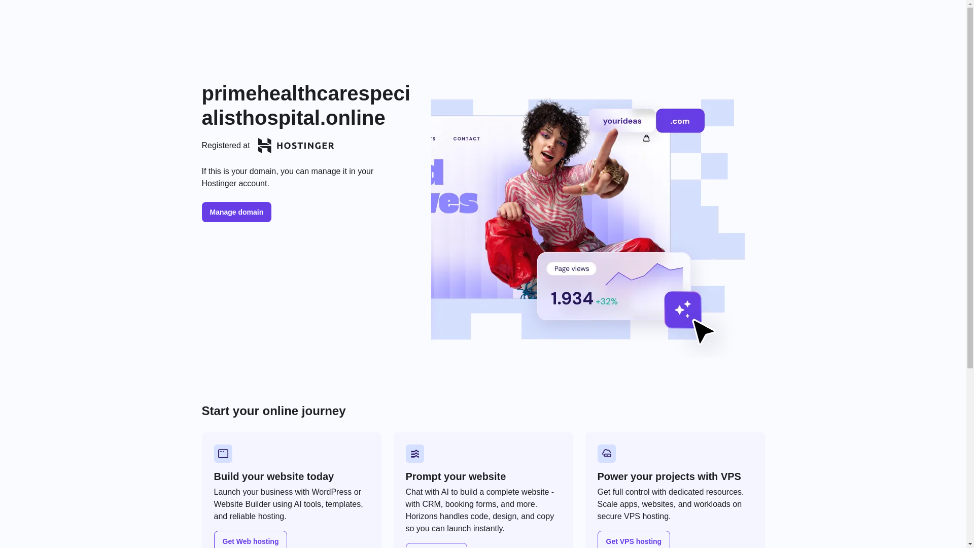 website screenshot of https://primehealthcarespecialisthospital.online/