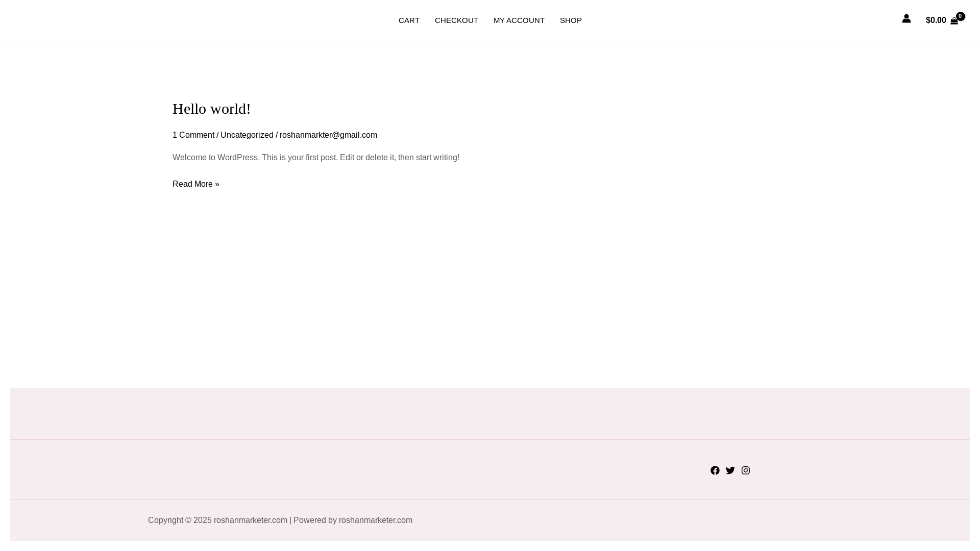 website screenshot of https://roshanmarketer.com/