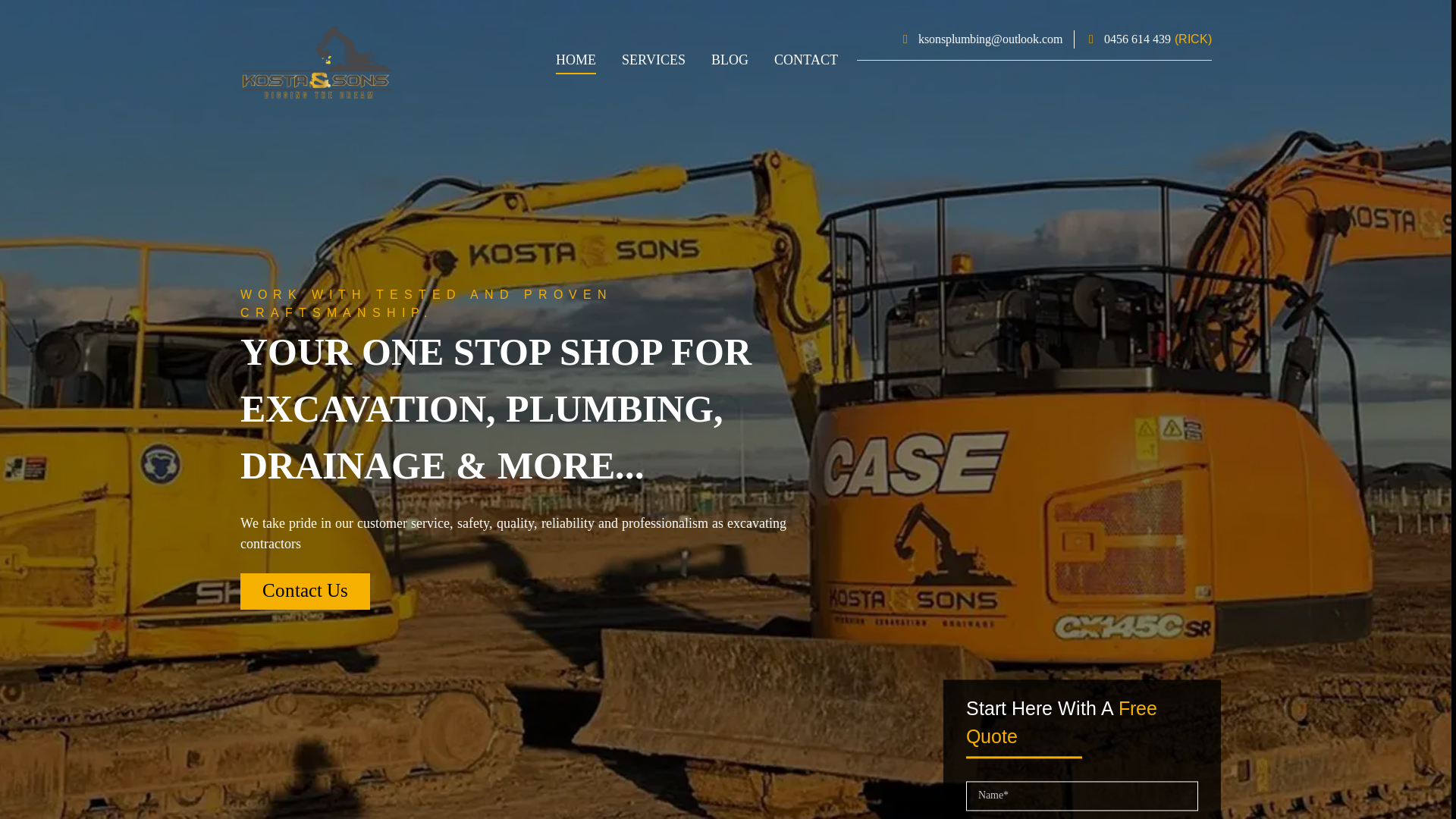 website screenshot of https://kostaandsons.online/