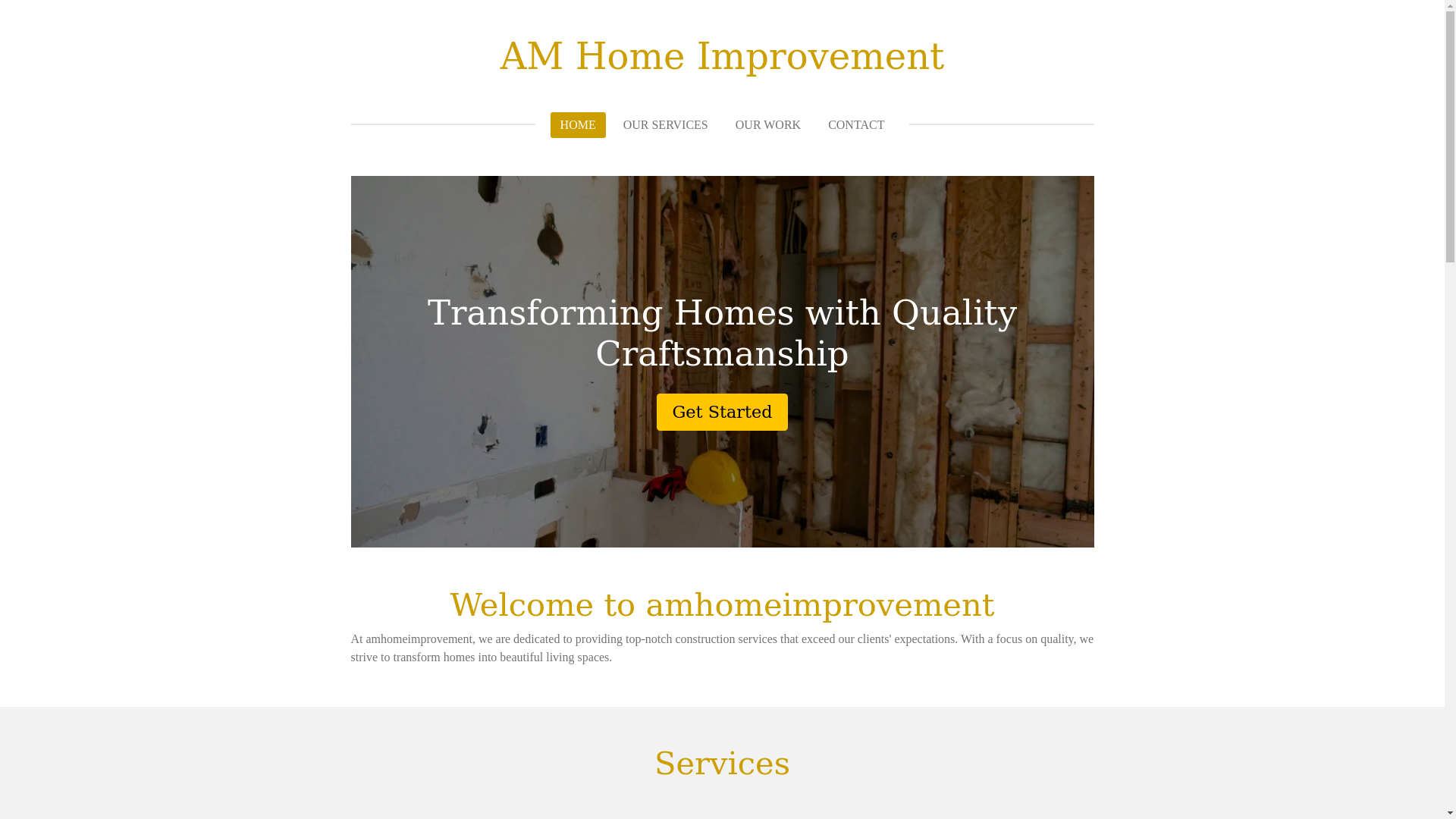 website screenshot of https://amhomeimprovement.net/