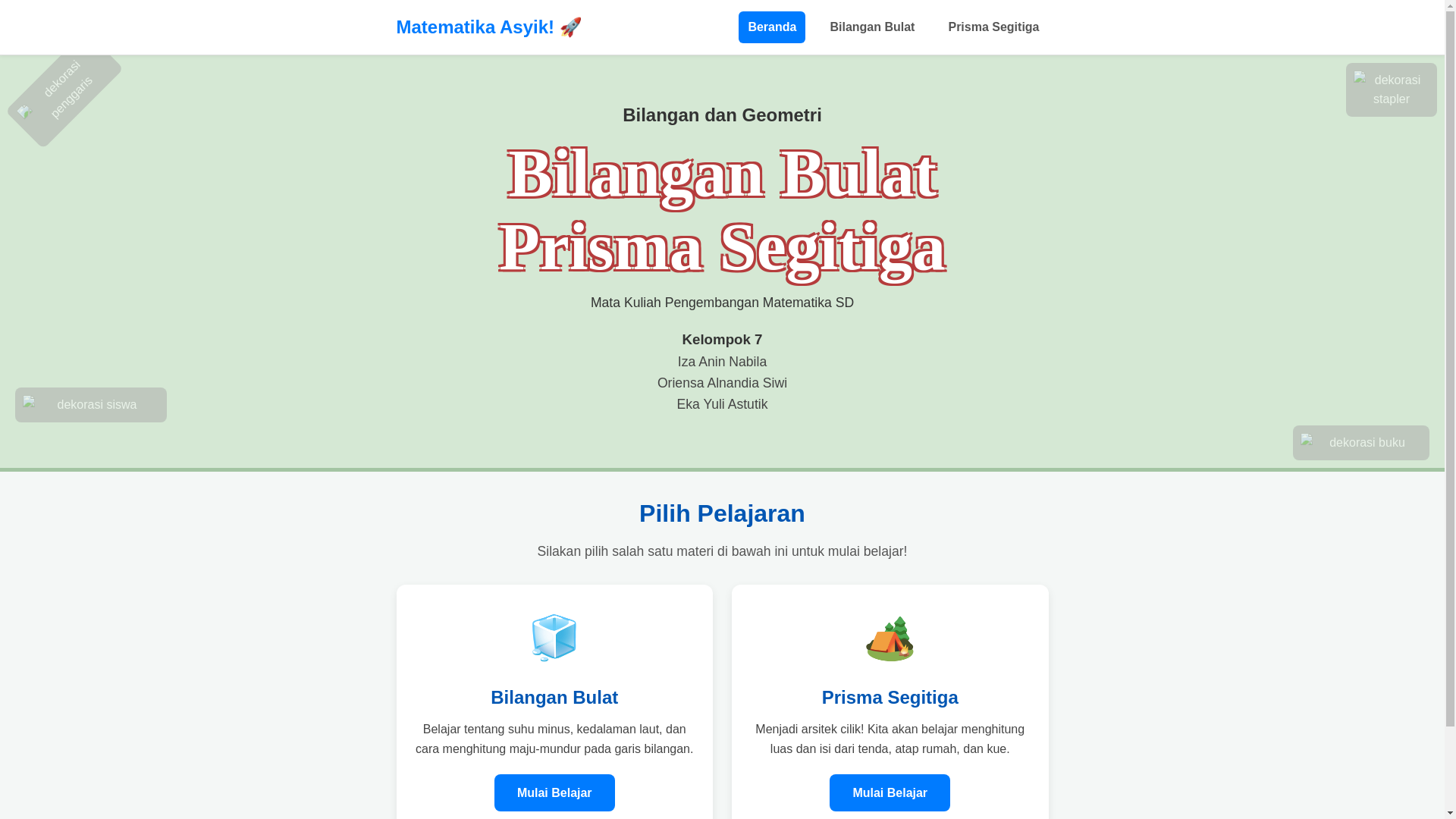 website screenshot of https://websitebahanajarmatematika.pages.dev/