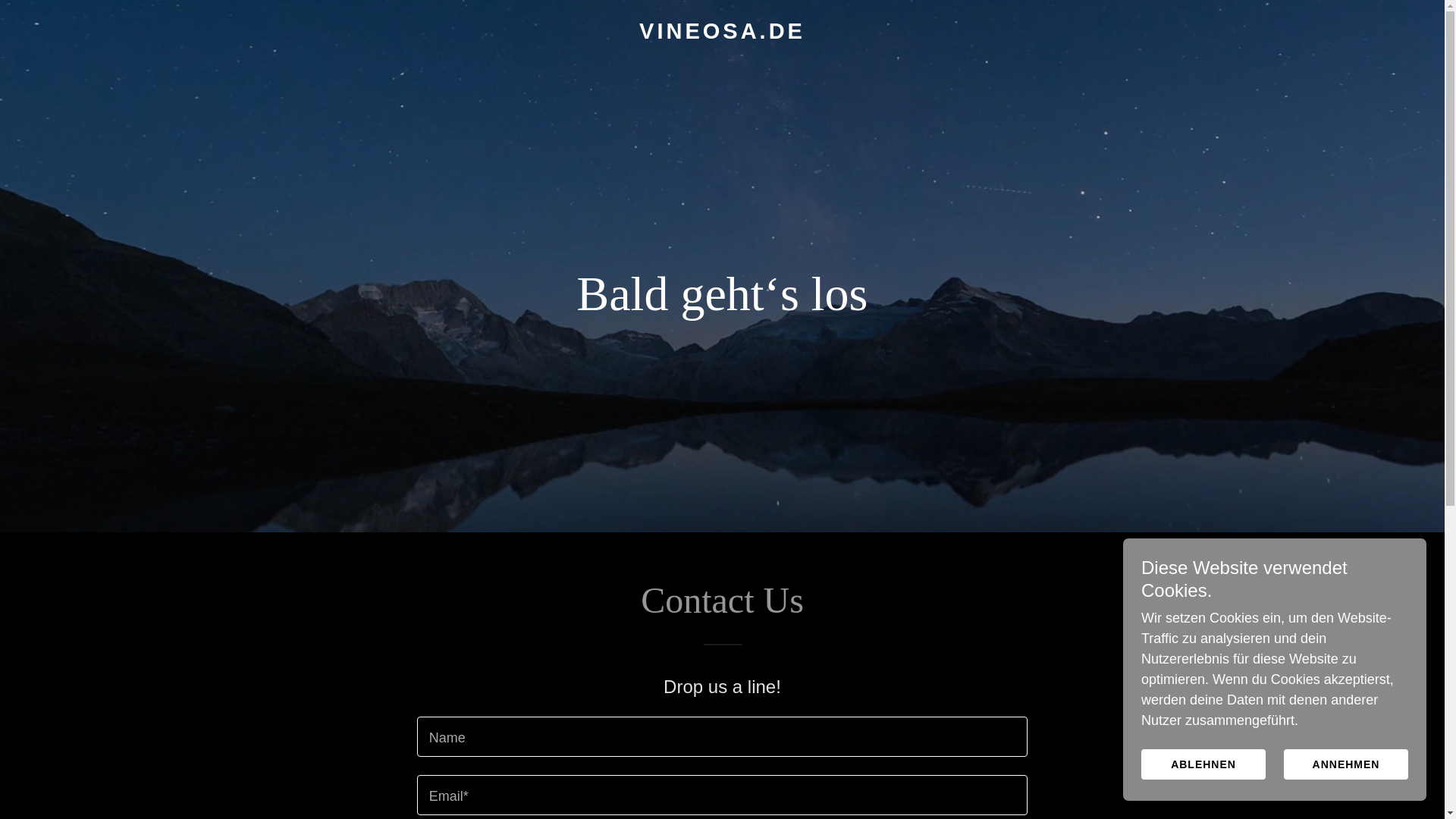 website screenshot of https://vineosa.de/