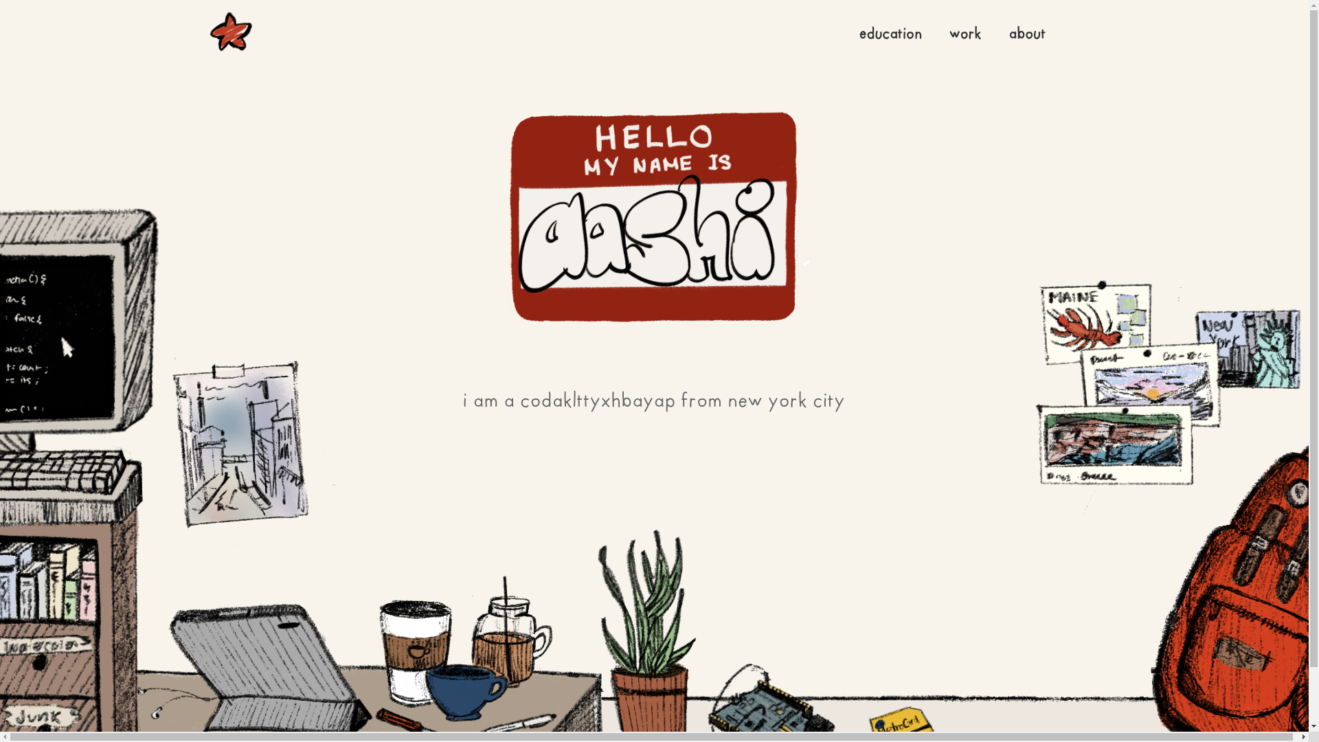 website screenshot of https://aashijh.dev/