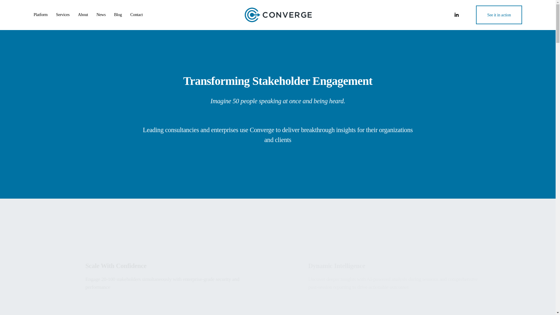 website screenshot of https://thinkconverge.com/
