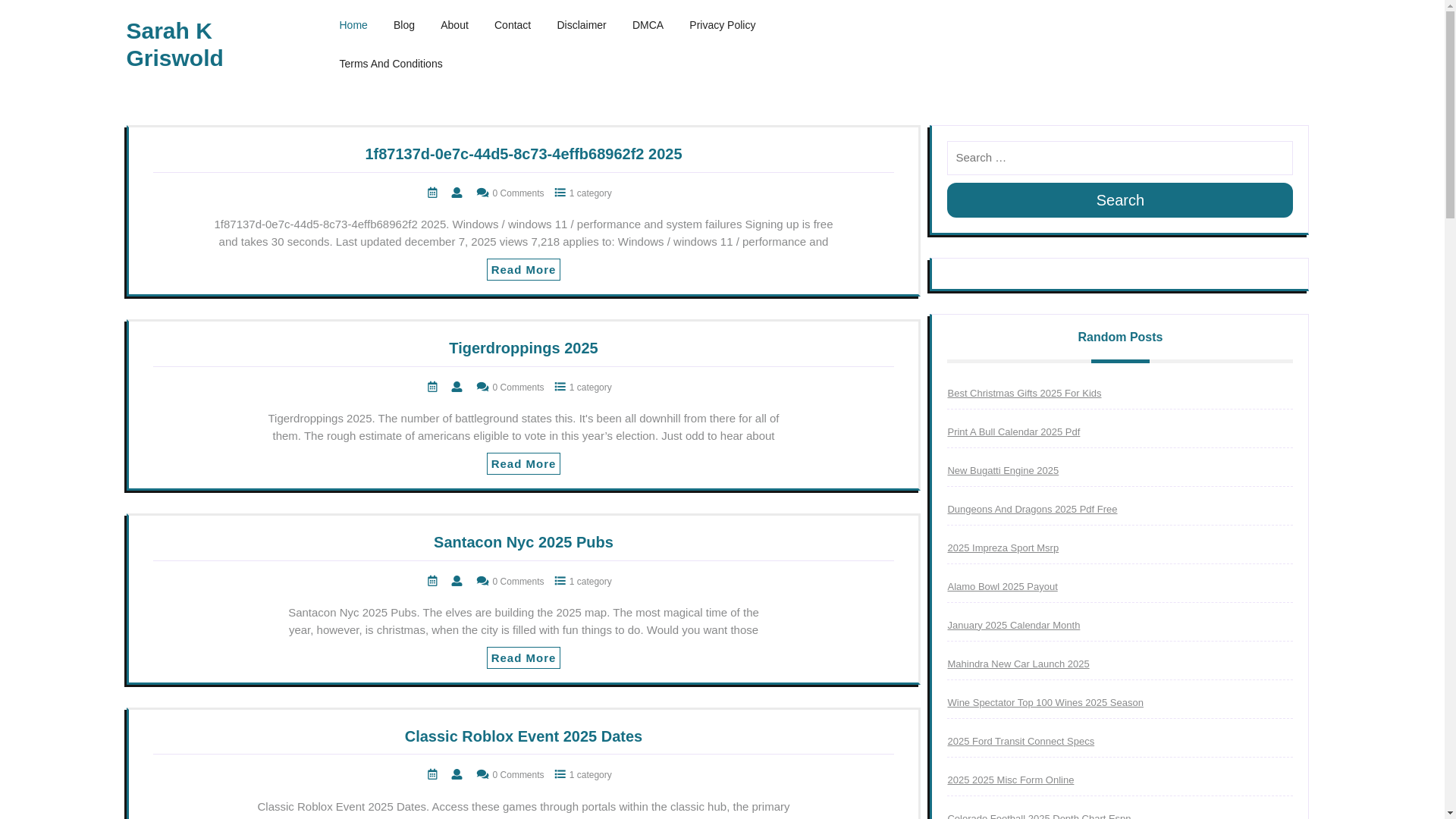 website screenshot of https://sarahkgriswolds.pages.dev/
