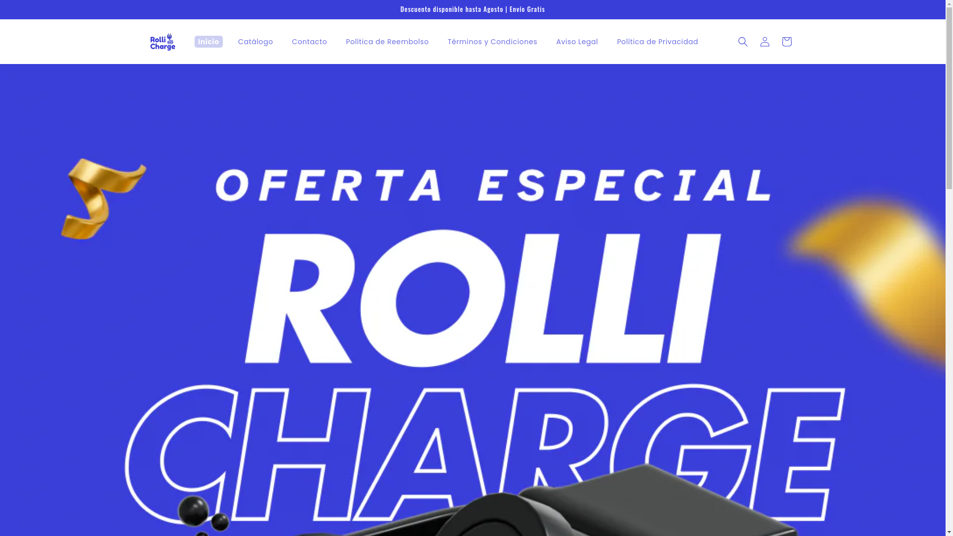 website screenshot of https://rollicharge.store/