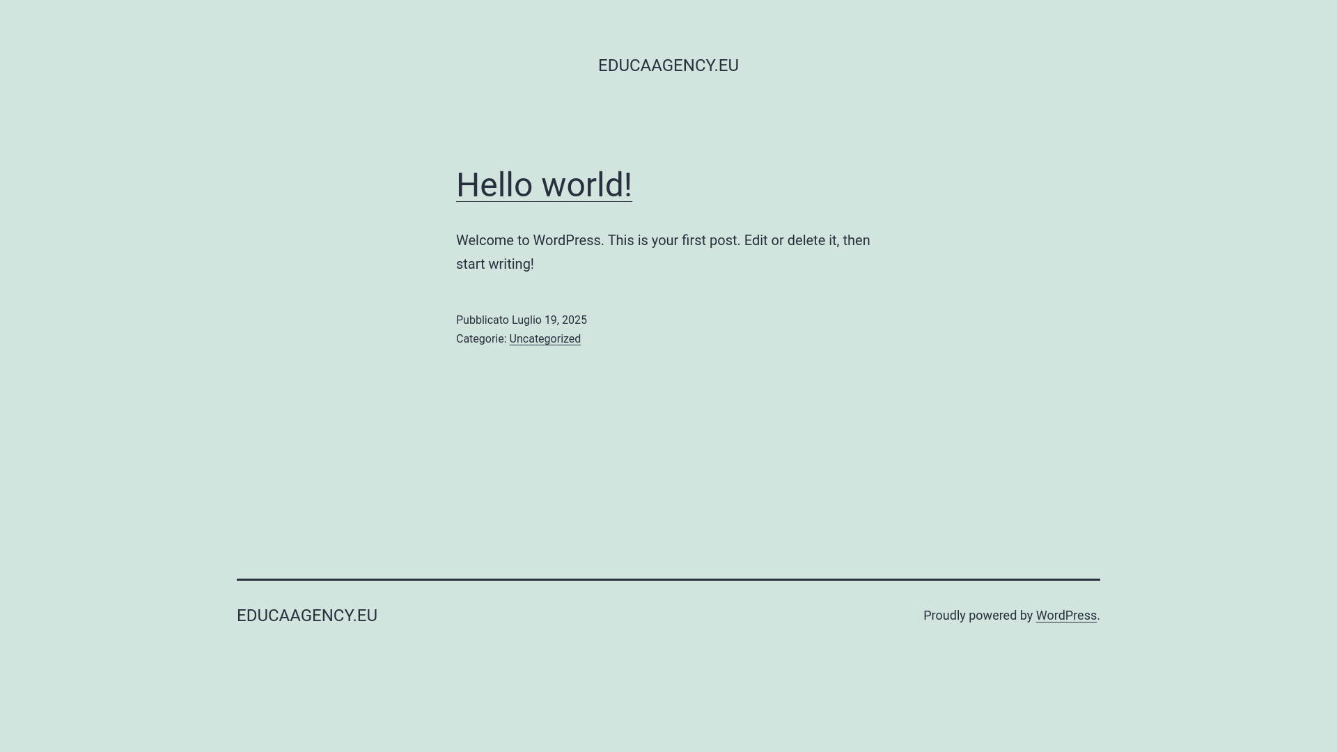 website screenshot of https://educaagency.eu/