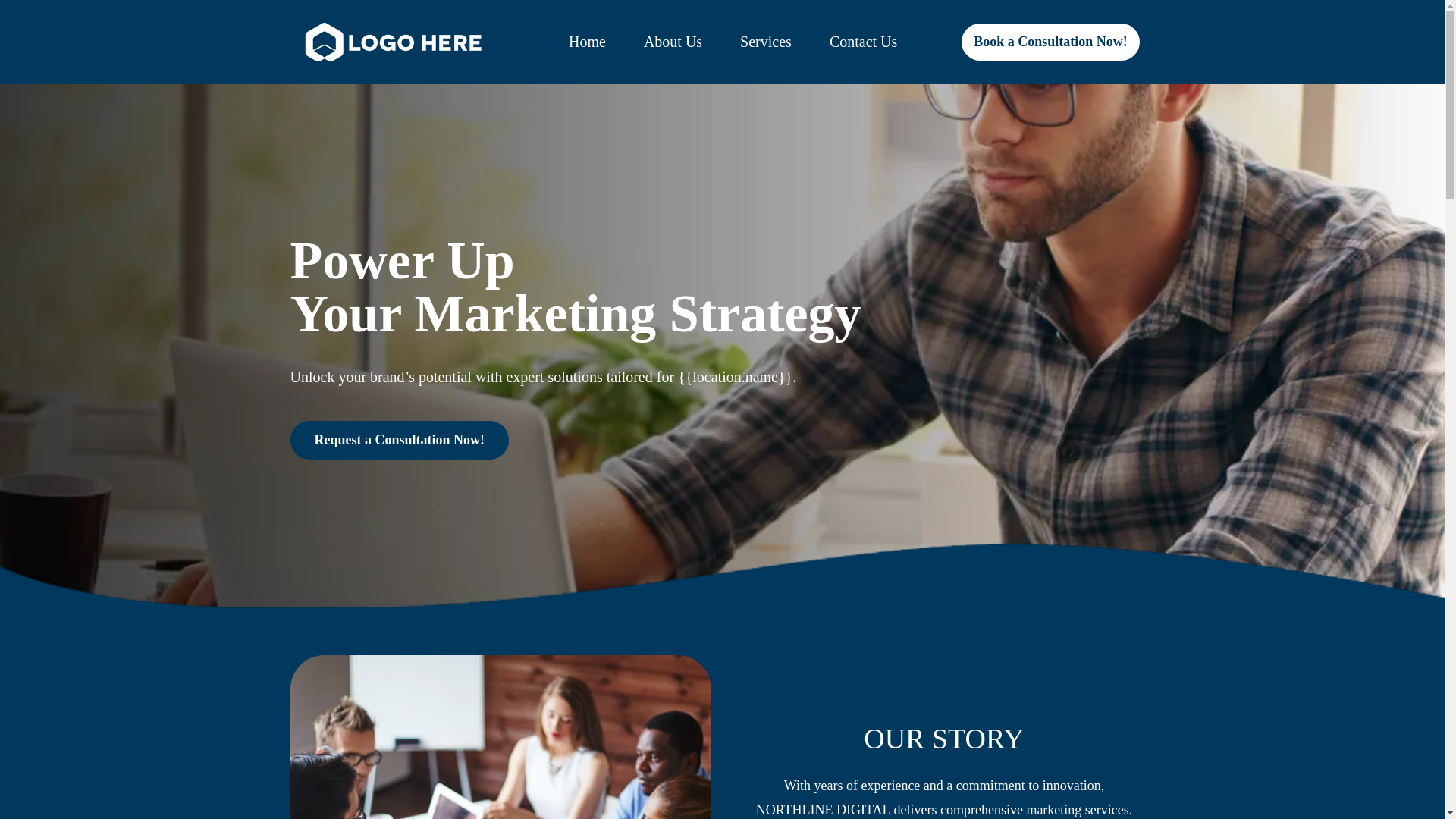 website screenshot of https://northlinedigital.net/